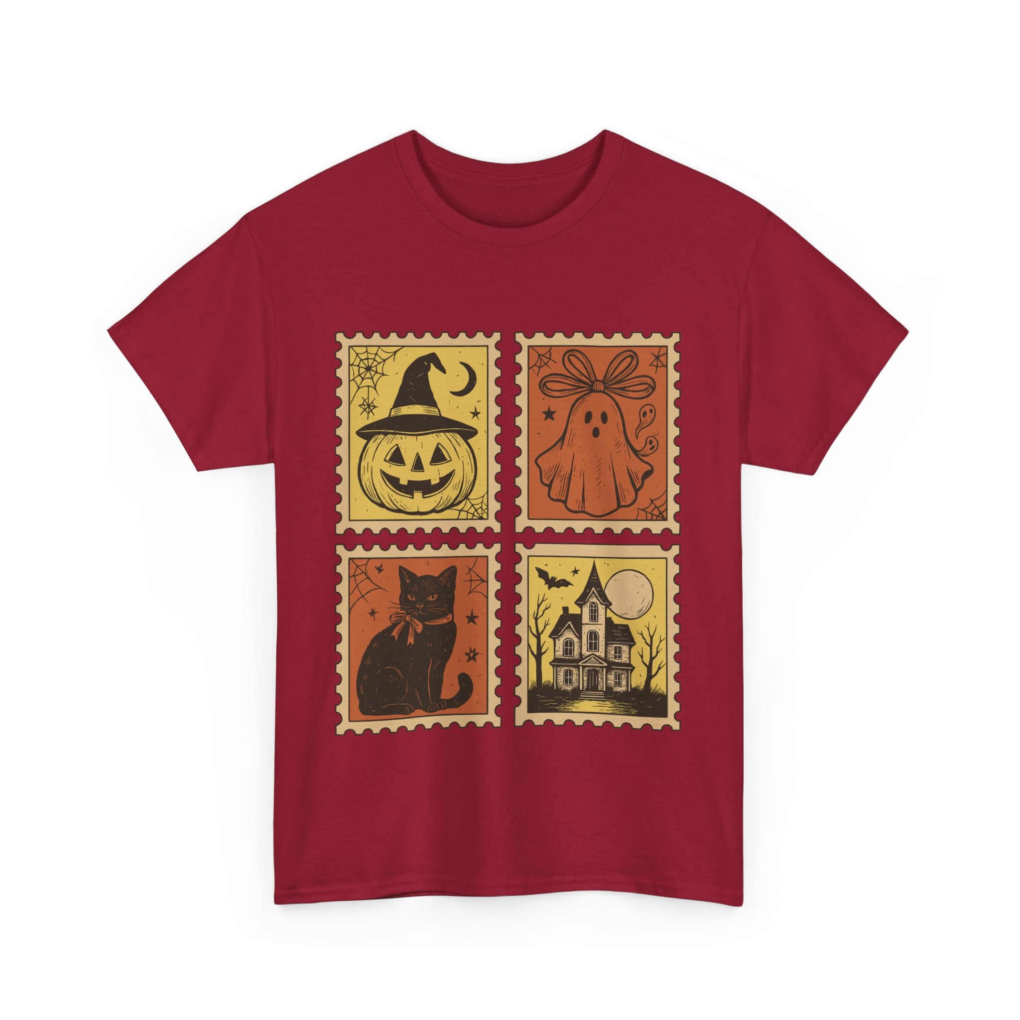 Halloween Stamp Design Unisex Heavy Cotton Tee