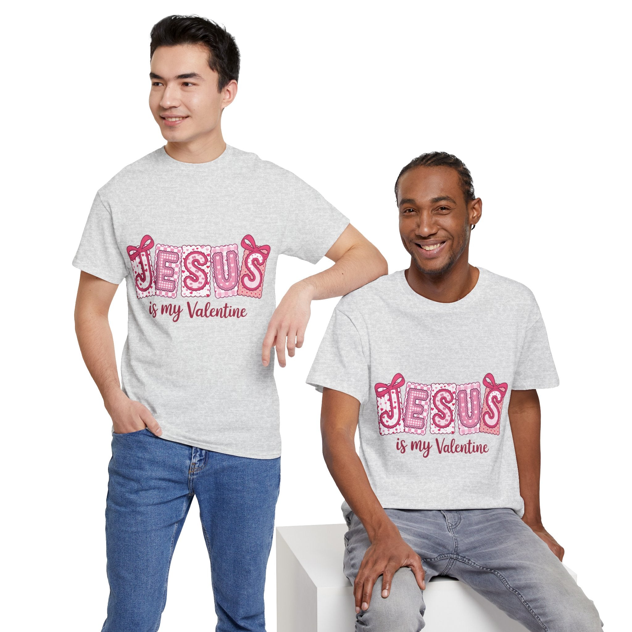 Jesus Is My Valentine T-Shirt — Pink Christian Valentine Unisex Cotton Tee