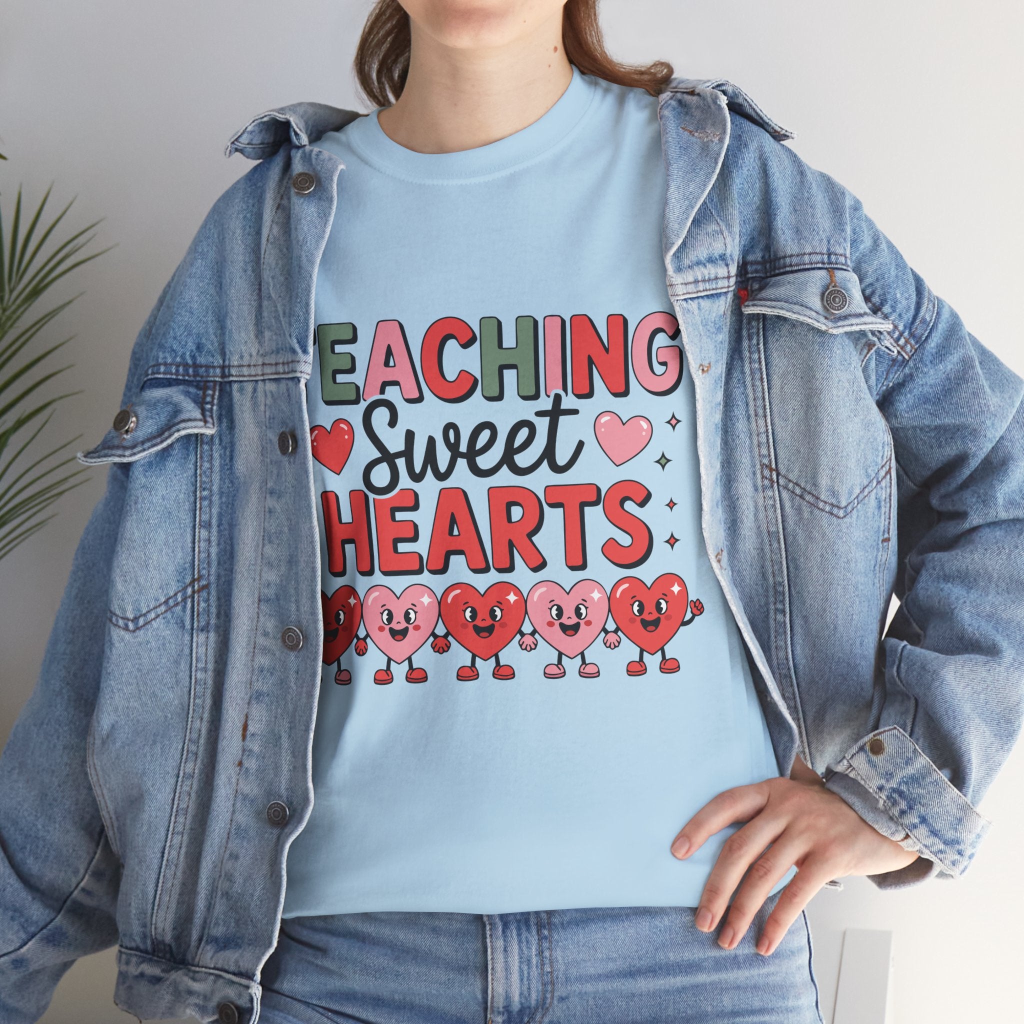 Teaching Sweet Hearts Valentine Teacher Unisex Cotton T-Shirt