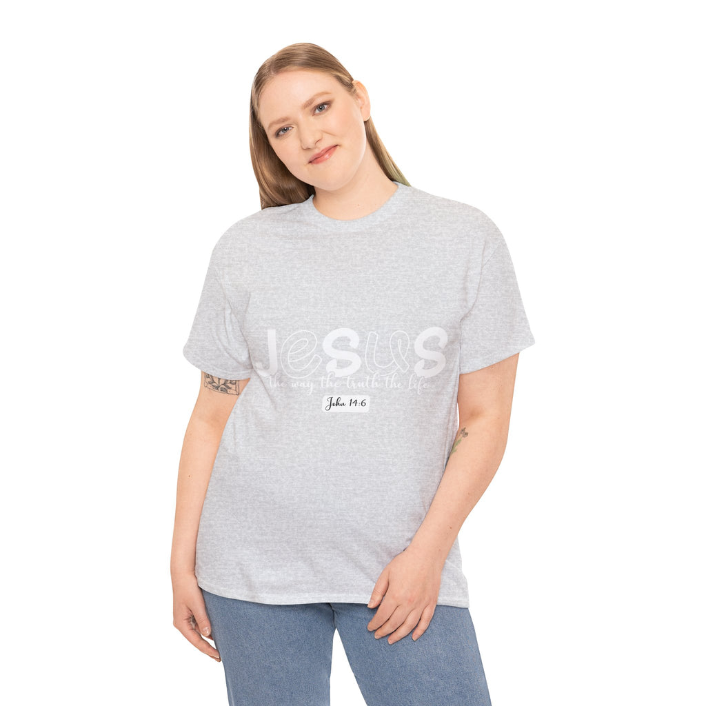John 14:6 Christian Tee — Minimalist Script Faith T-Shirt