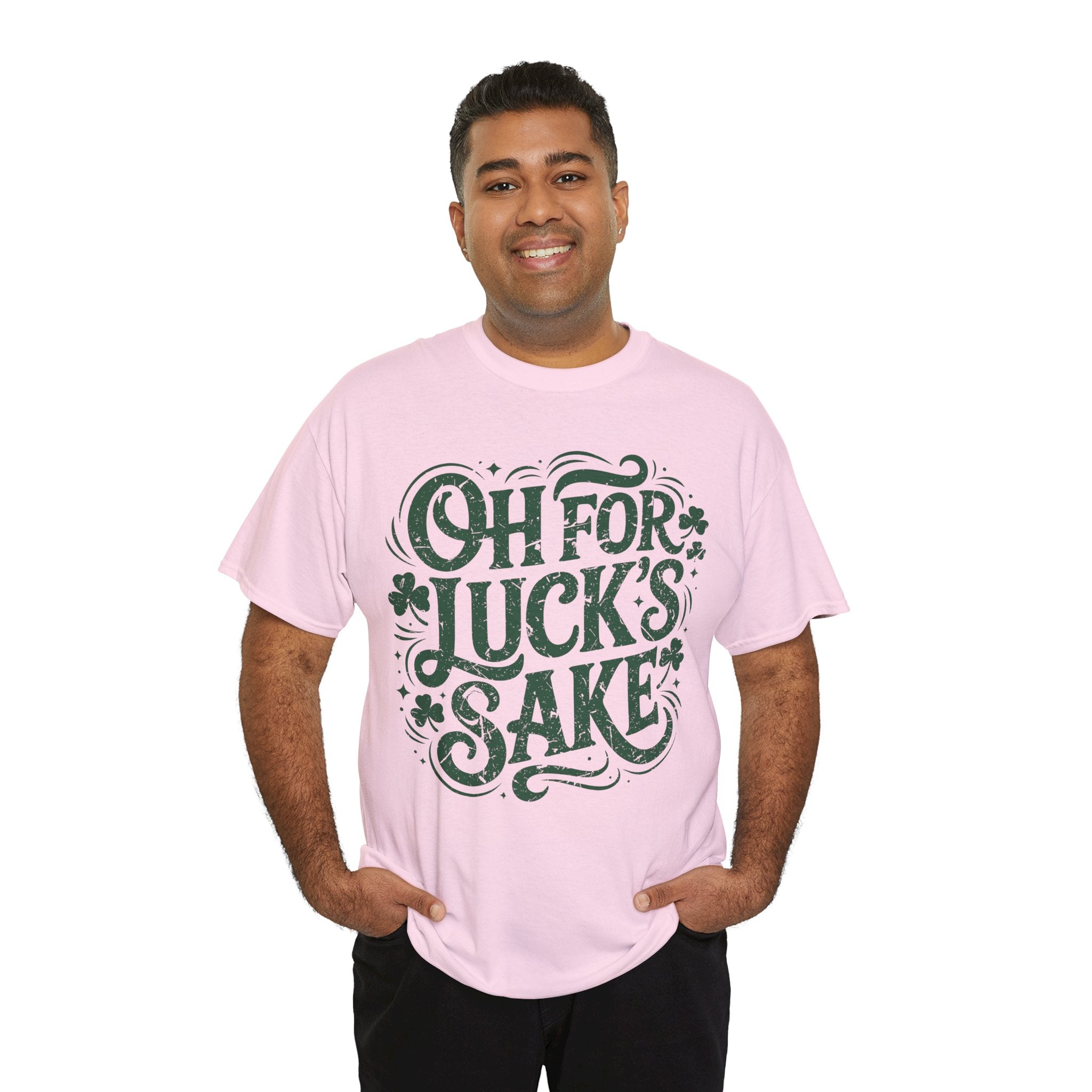 Oh for Luck's Sake Shamrock Unisex Cotton Tee