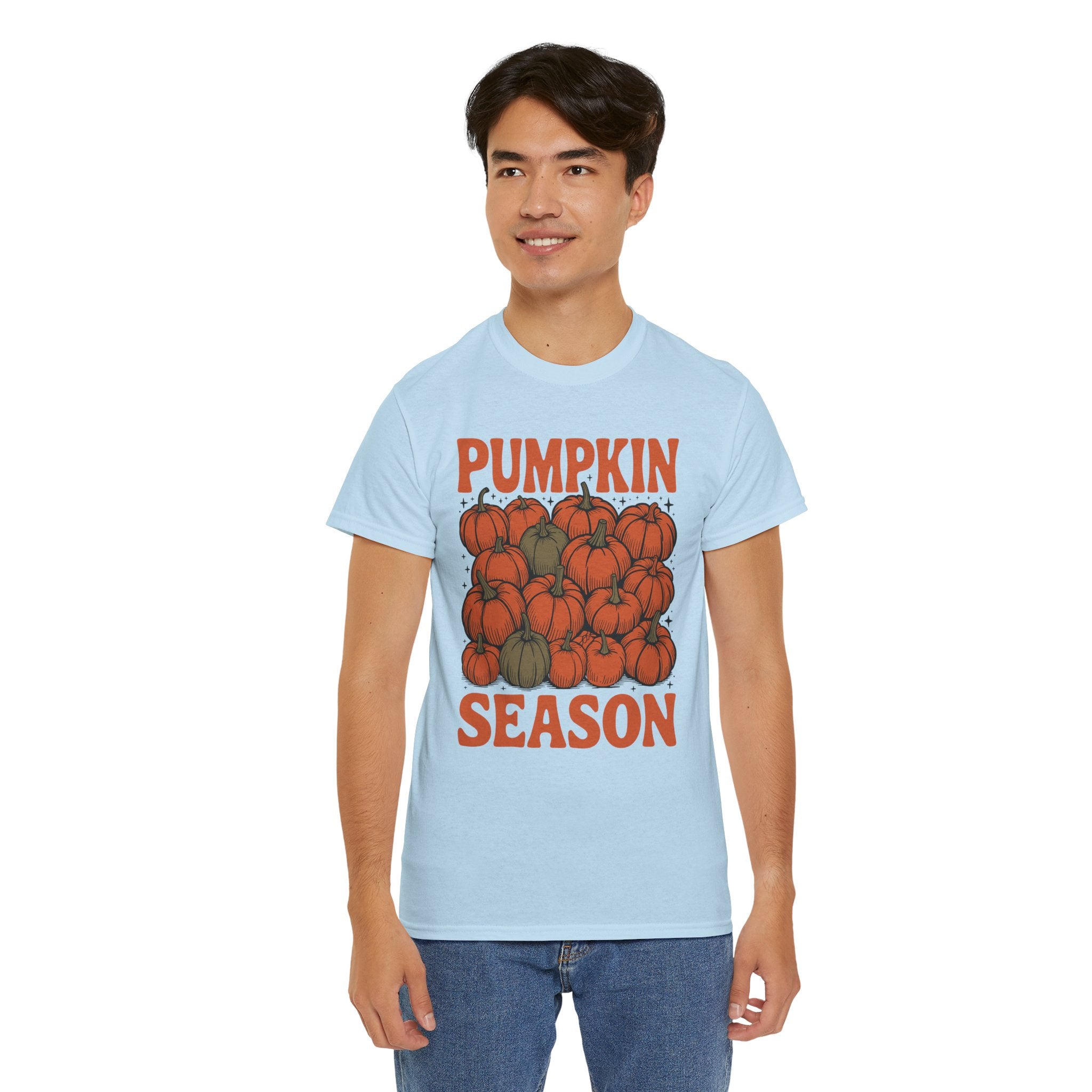 Pumpkin Season Tee — Fall Pumpkin Pile Unisex Cotton Tee