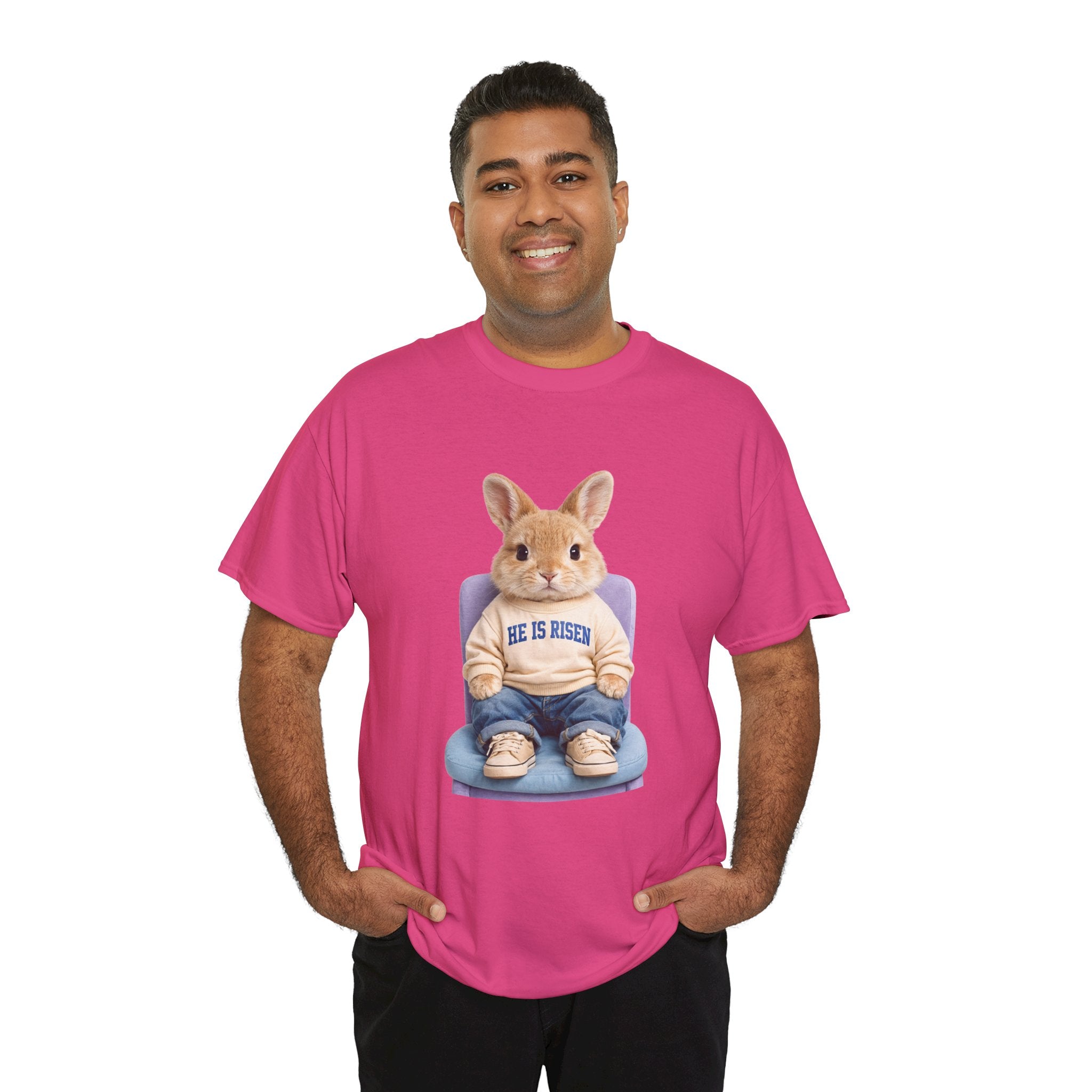 Easter 'He Is Risen' Bunny Unisex Cotton Tee