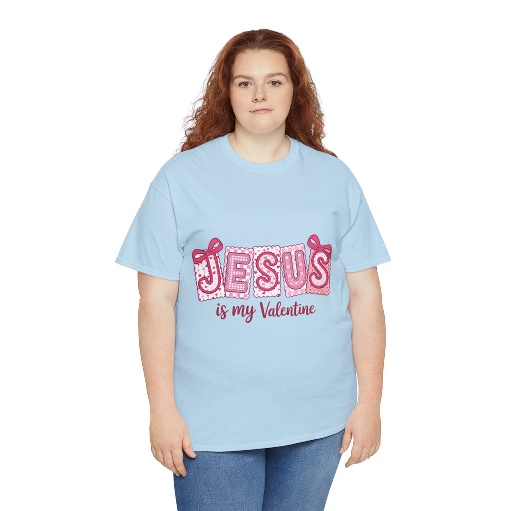 Jesus Is My Valentine T-Shirt — Pink Christian Valentine Unisex Cotton Tee