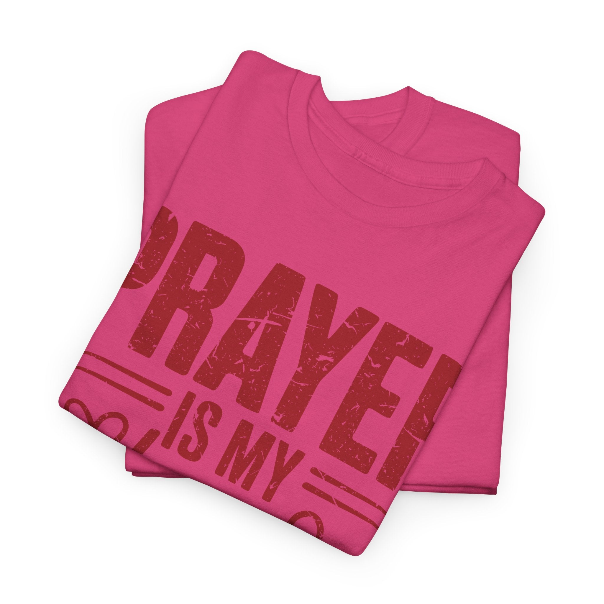 Prayer Is My Love Language T-Shirt — Faith-Inspired Red Hearts Unisex Cotton Tee