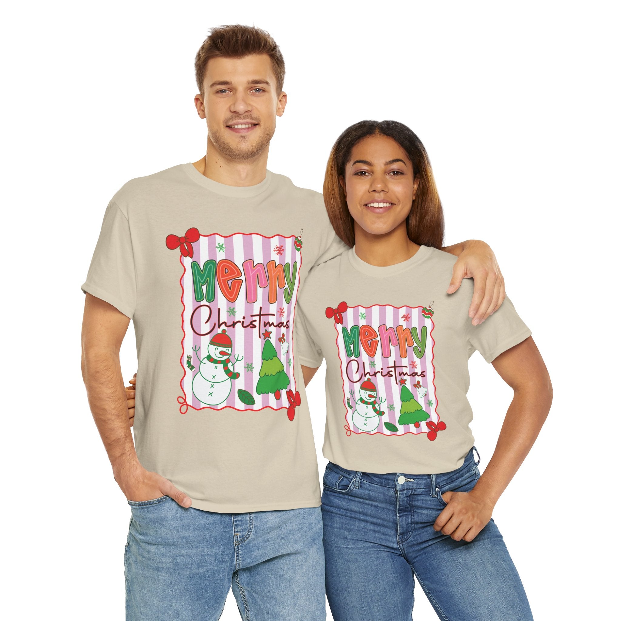 Christmas Snowman Unisex Cotton Tee