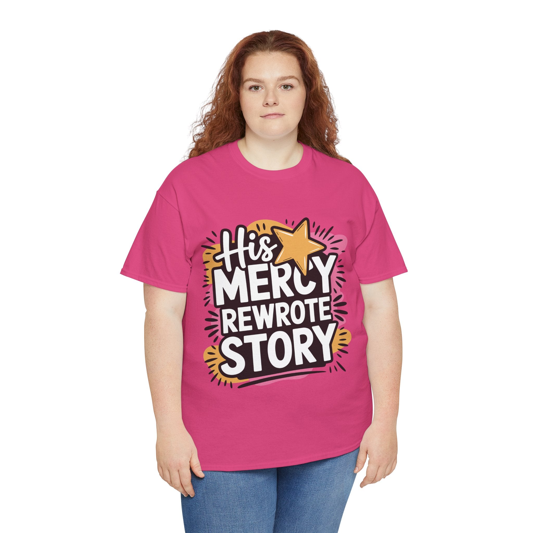 His Mercy Rewrote My Story Tee — Retro Christian Graphic T-Shirt