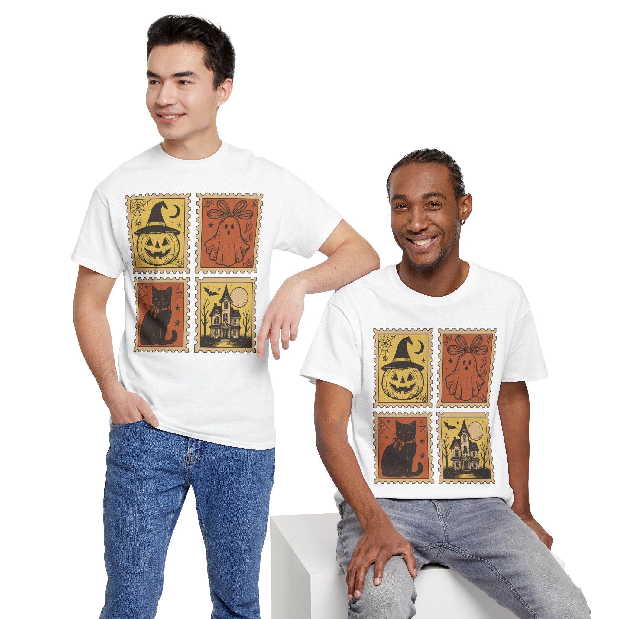 Halloween Stamp Collection Unisex Cotton Tee