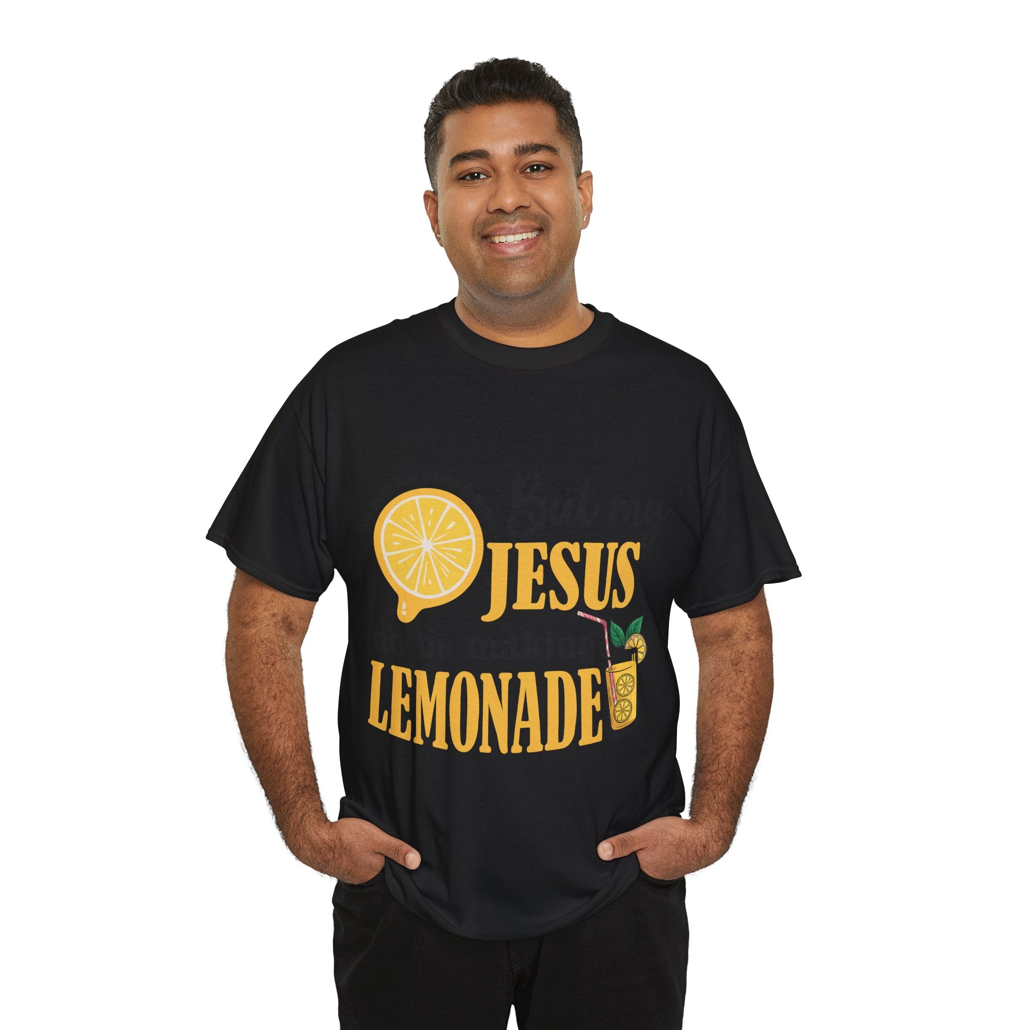 Jesus Lemonade Tee — Lemon Slice & Glass Graphic Christian Unisex Cotton T-Shirt
