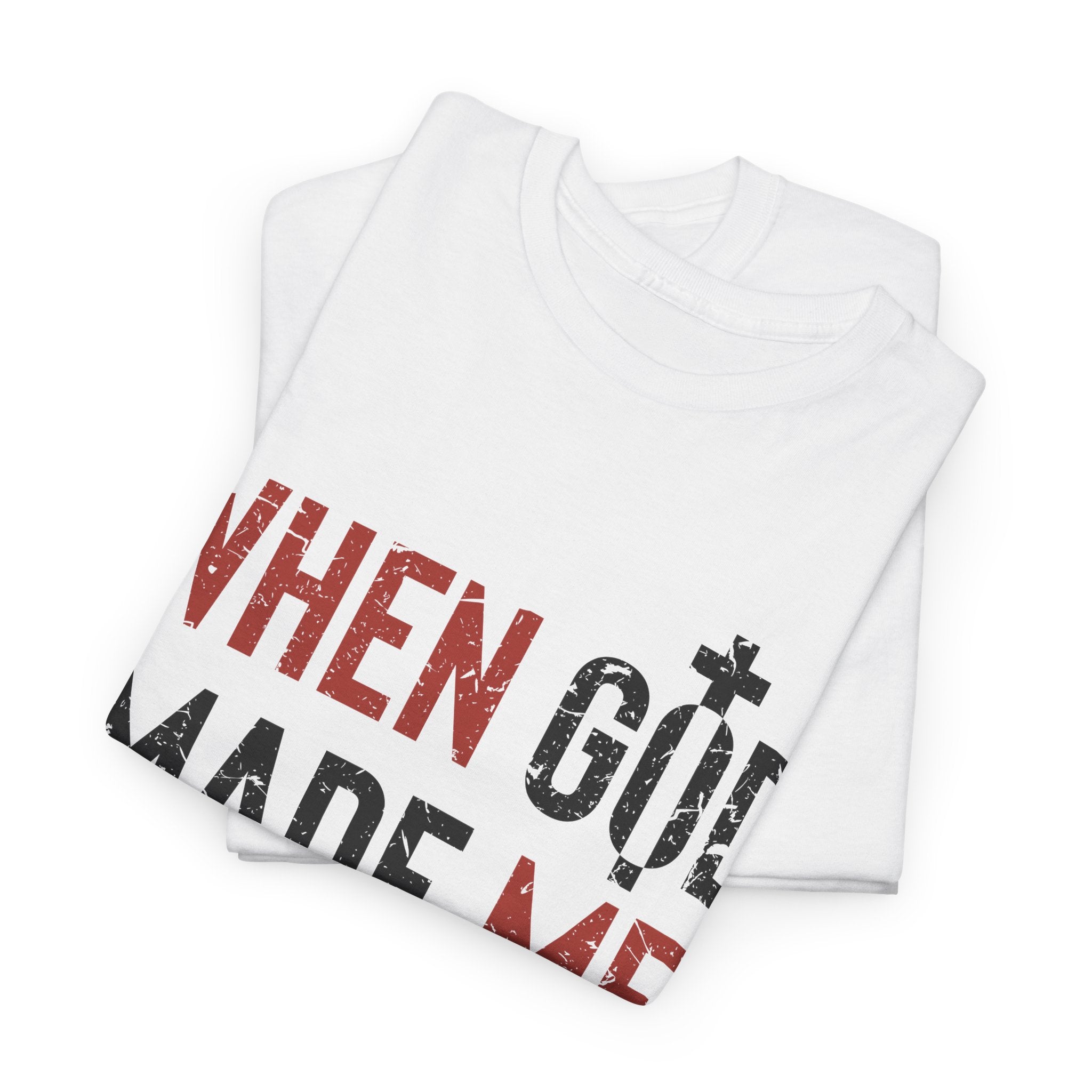 Humorous Grunge Quote Tee — "When He Saw Me, He Grinned and Said"Unisec Cotton Tee