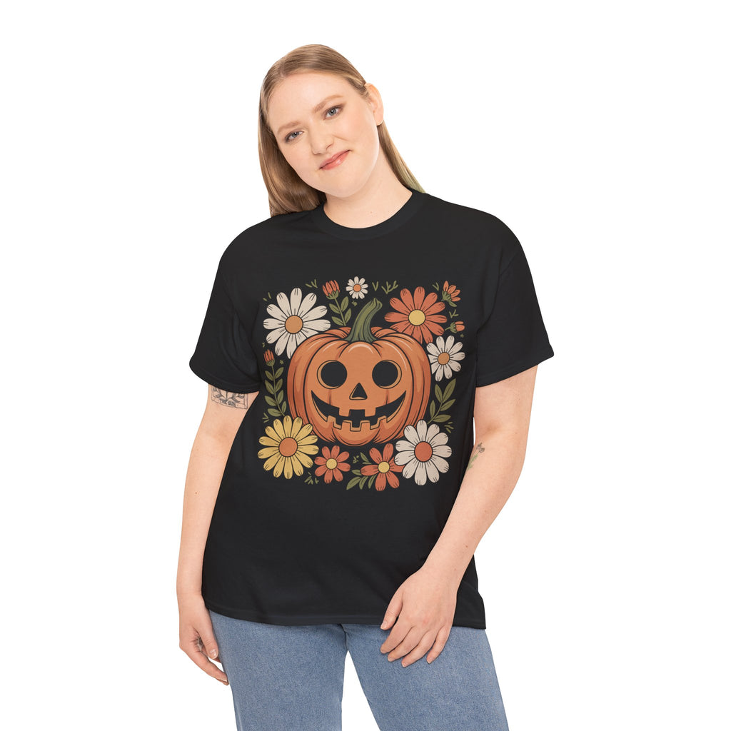 Halloween Pumpkin Unisex Cotton Tee