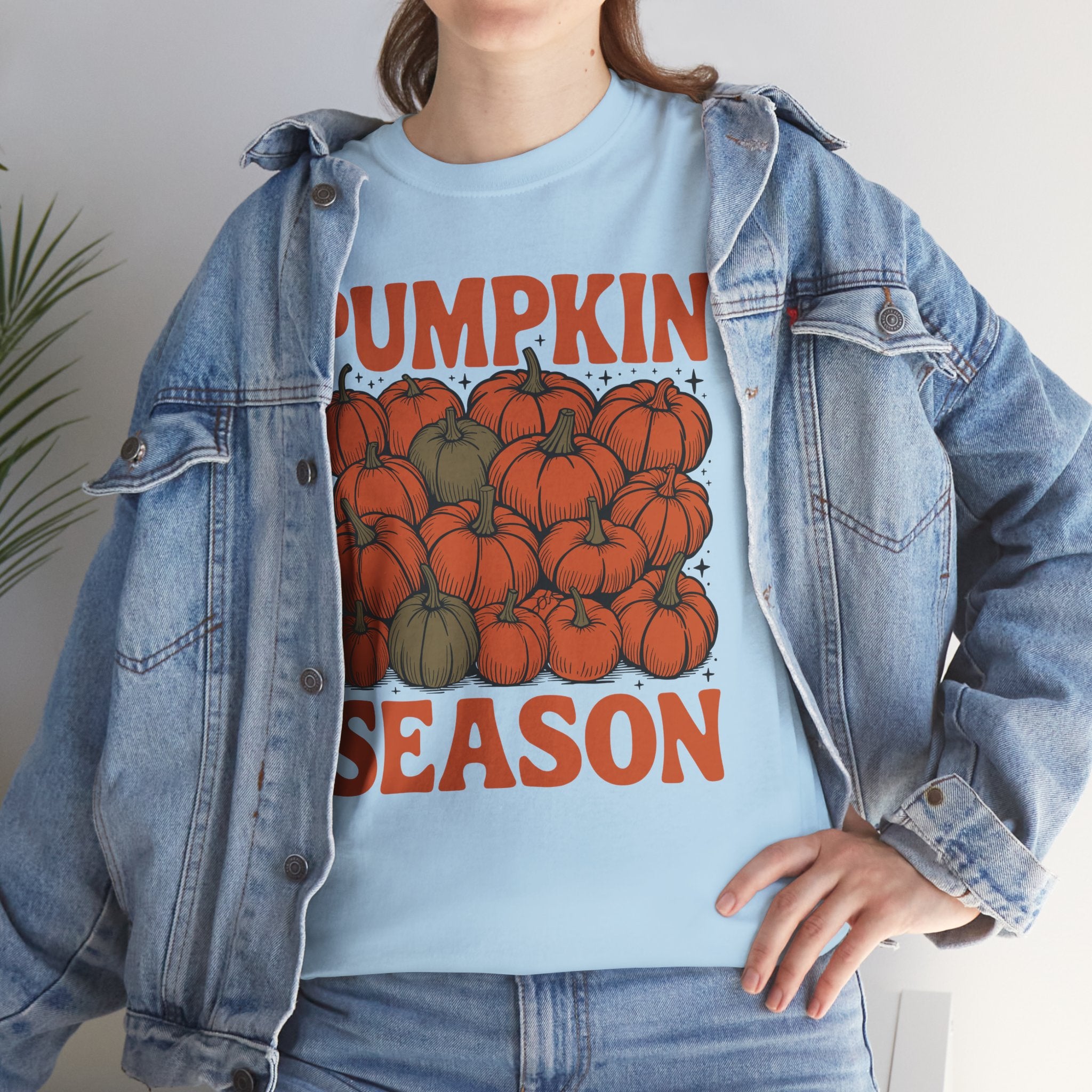 Pumpkin Season Tee — Fall Pumpkin Pile Unisex Cotton Tee
