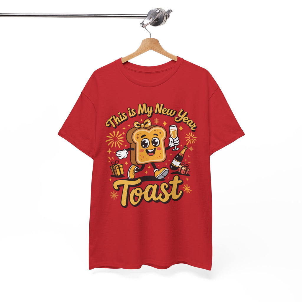 New Year Toast T-Shirt — "This Is My New Year Toast" Champagne & Fireworks Unisex Cotton Tee