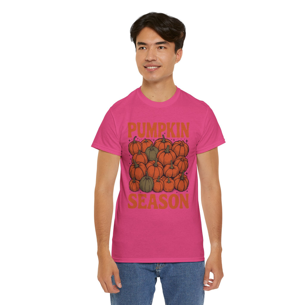 Pumpkin Season Tee — Fall Pumpkin Pile Unisex Cotton Tee