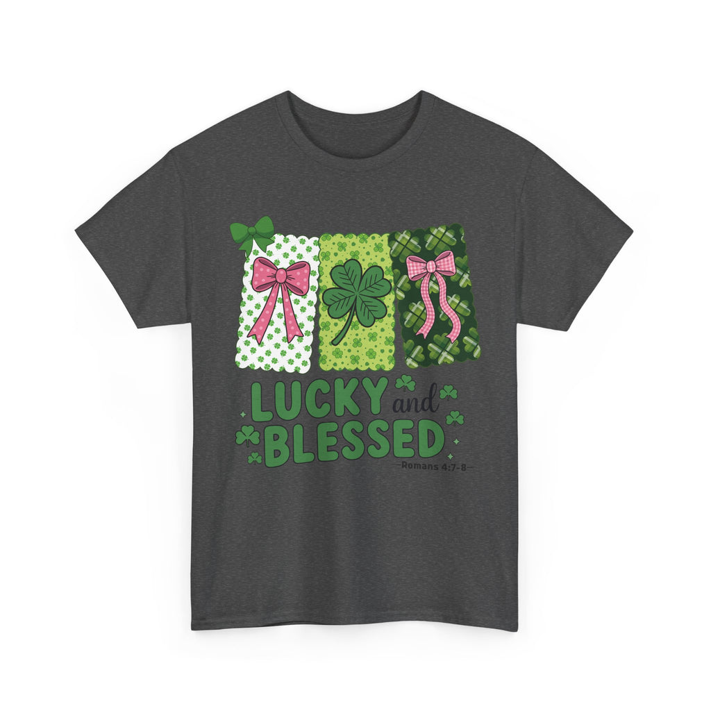Lucky and Blessed Clover Unisex Cotton Tee