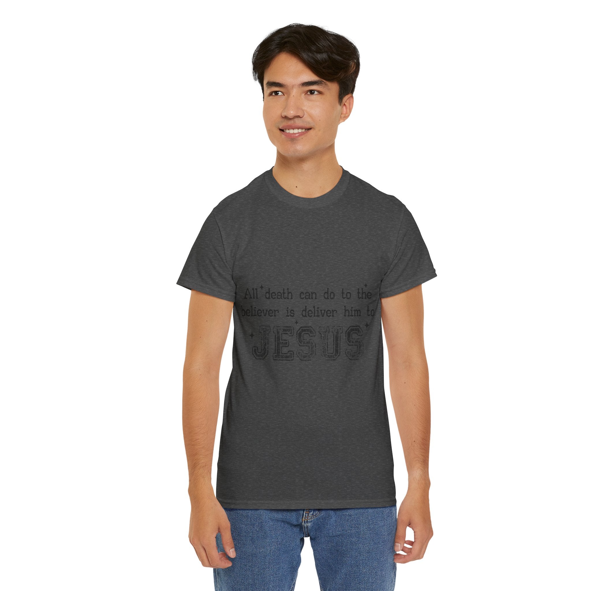 Minimalist Black Typographic Unisex Cotton Tee