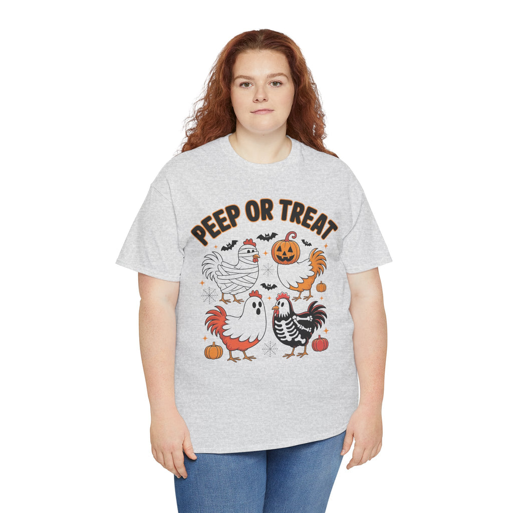 Peep or Treat Halloween Unisex Cotton Tee