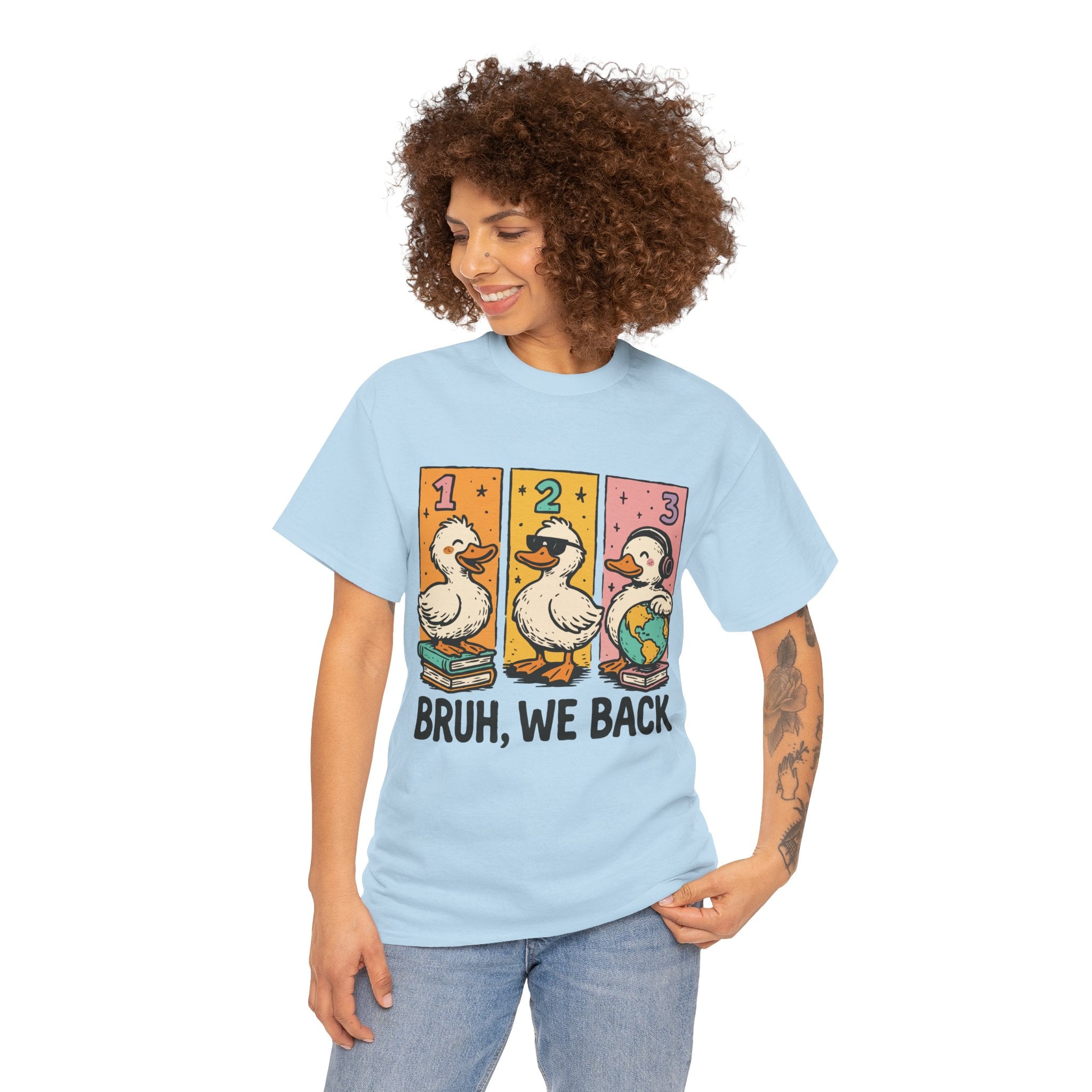"BRUH WE BACK" Funny Animal Graphic Tee,