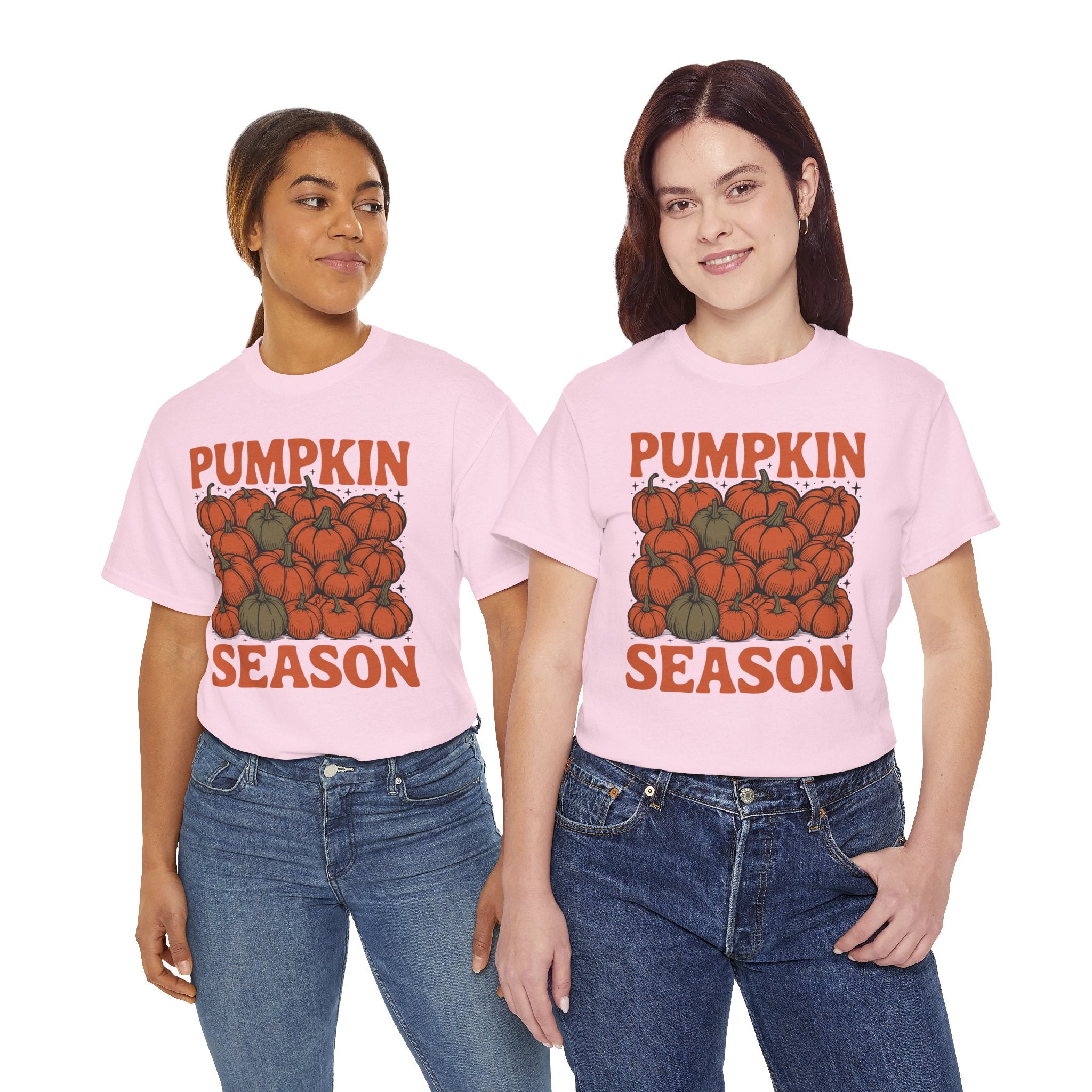 Pumpkin Season Tee — Fall Pumpkin Pile Unisex Cotton Tee