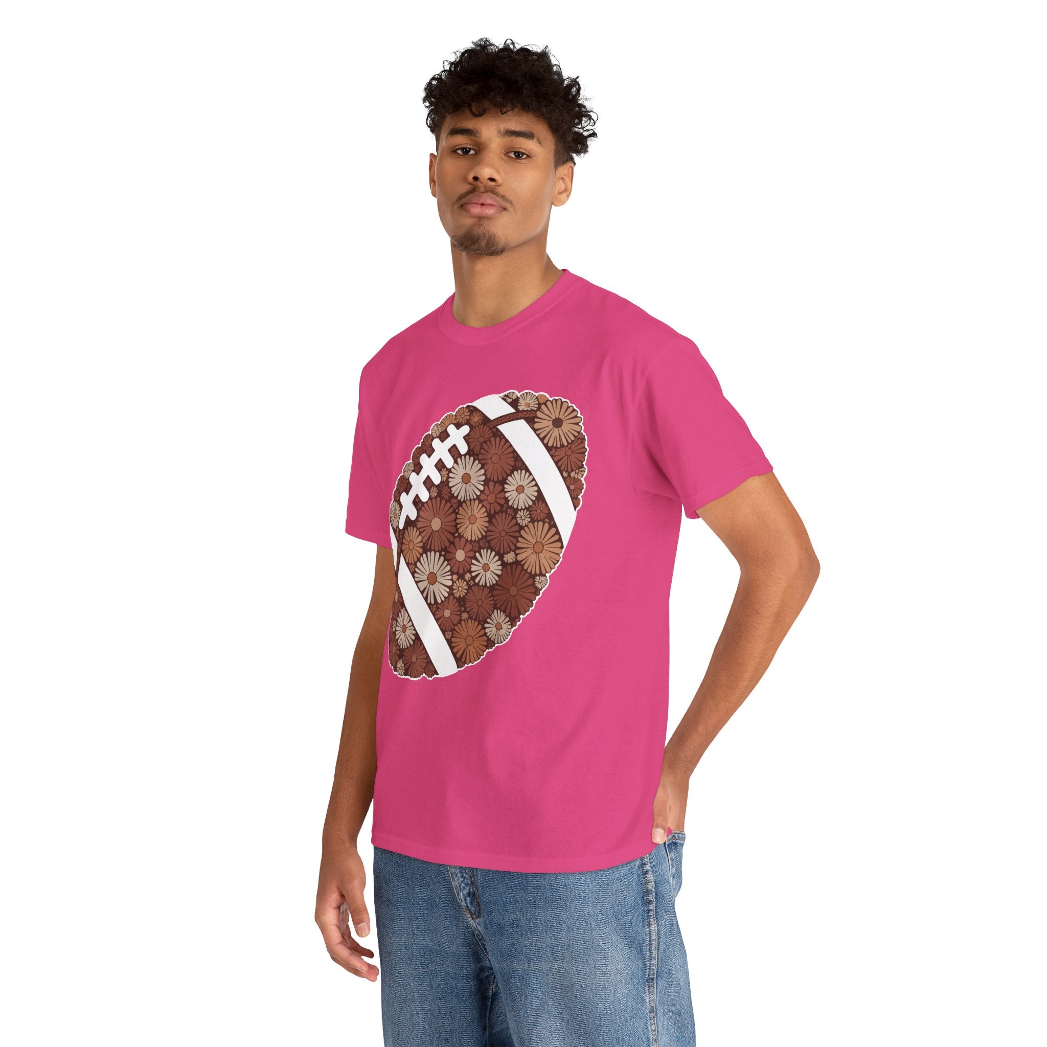 Game Day Touch Down Football Tee — Helmets, Flags & Cheer Icons Unisex Cotton Tee
