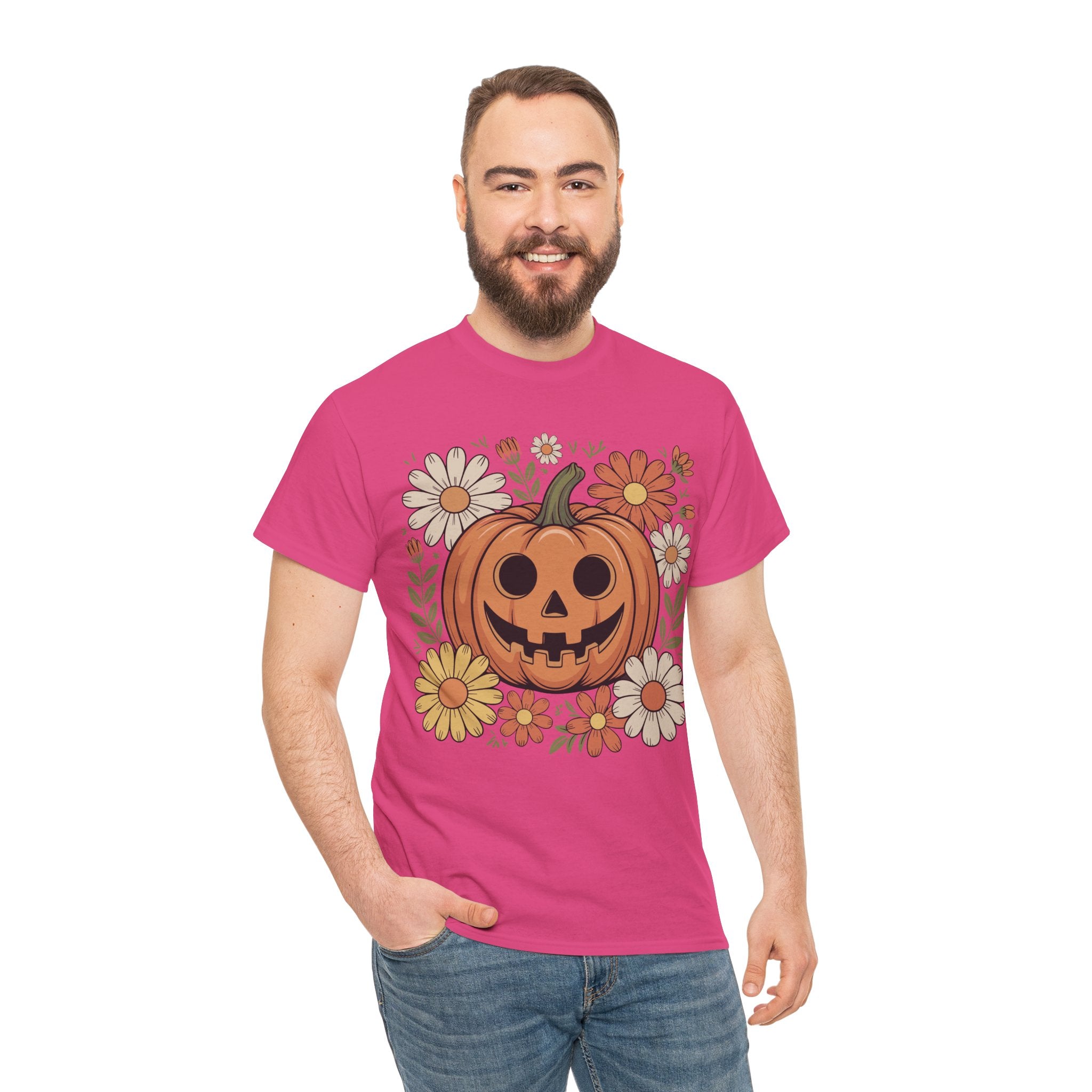 Halloween Pumpkin Unisex Cotton Tee
