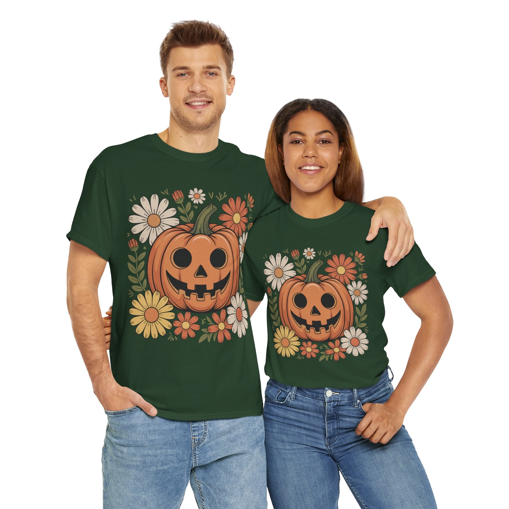 Halloween Pumpkin Unisex Cotton Tee