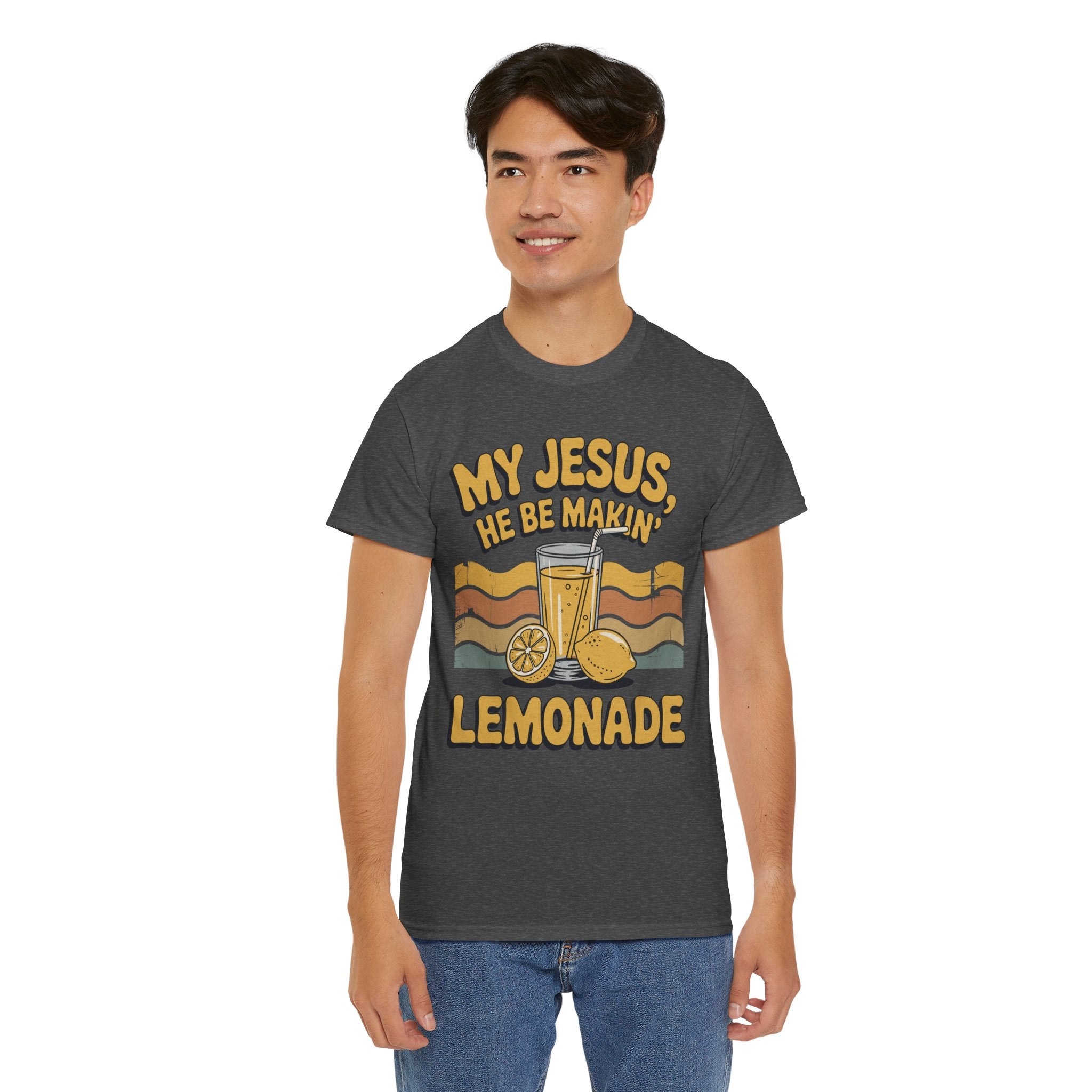 My Jesus, He Be Makin’ Lemonade T-Shirt — Retro Lemonade Christian Unisex Cotton Tee