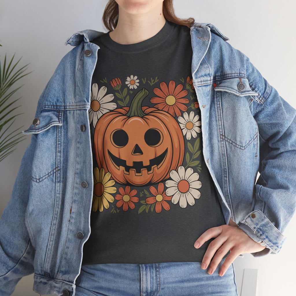 Halloween Pumpkin Unisex Cotton Tee