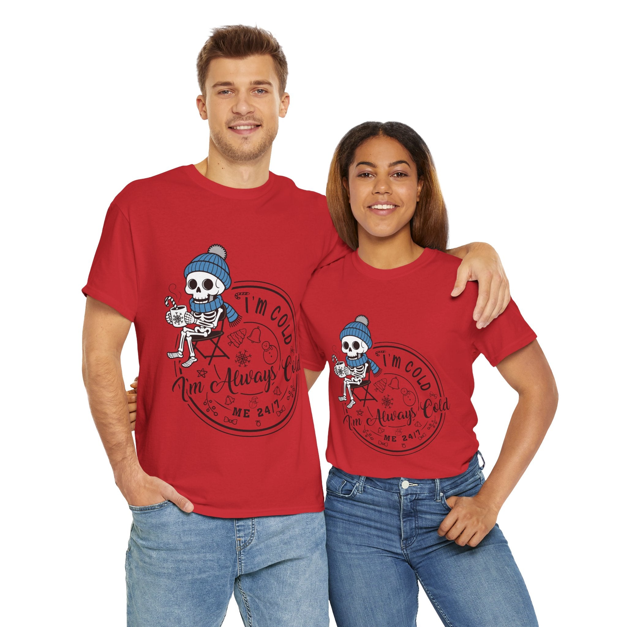 Cozy Skeleton Unisex Cotton Tee