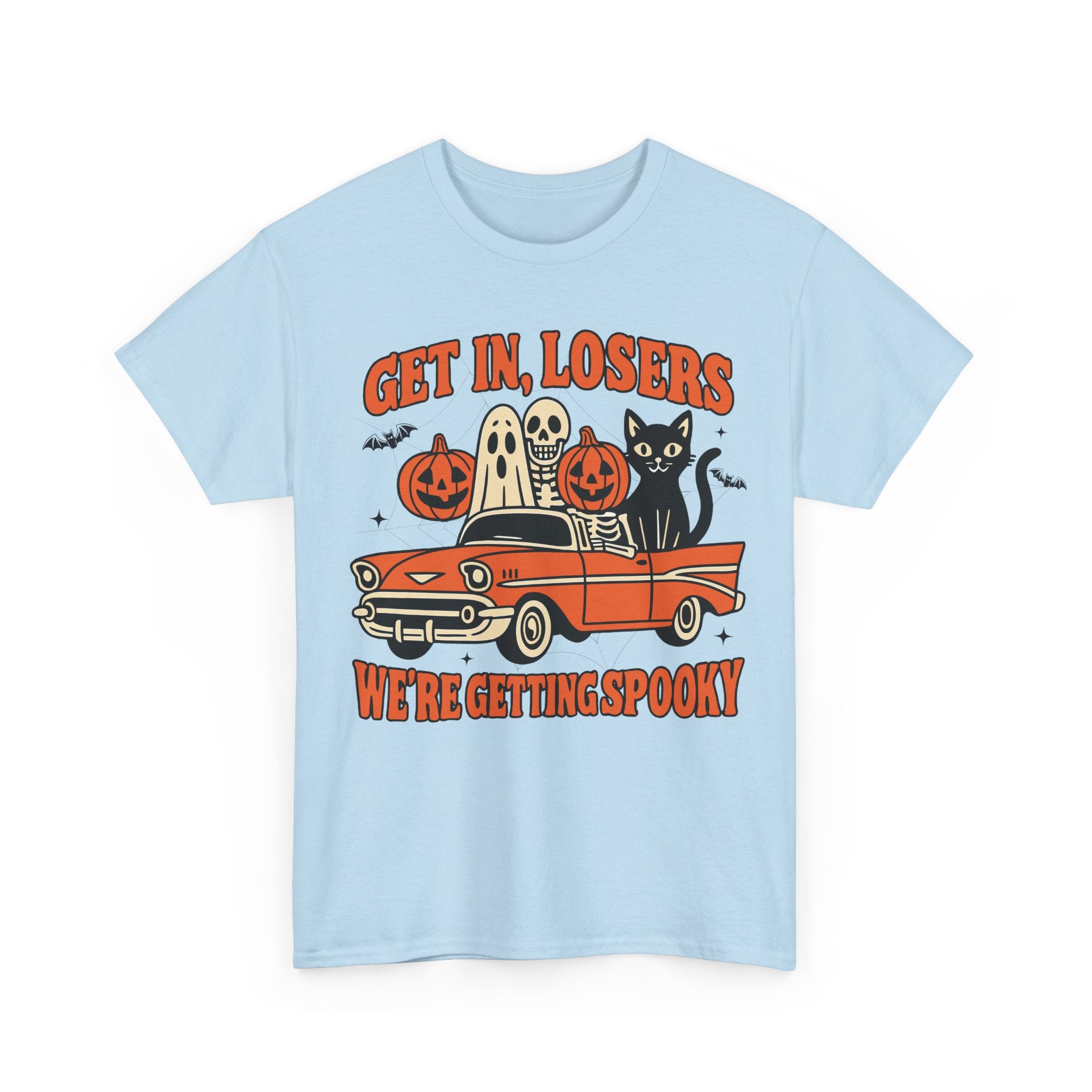 Halloween Skeleton Pumpkin Black Cat Unisex Cotton Tee