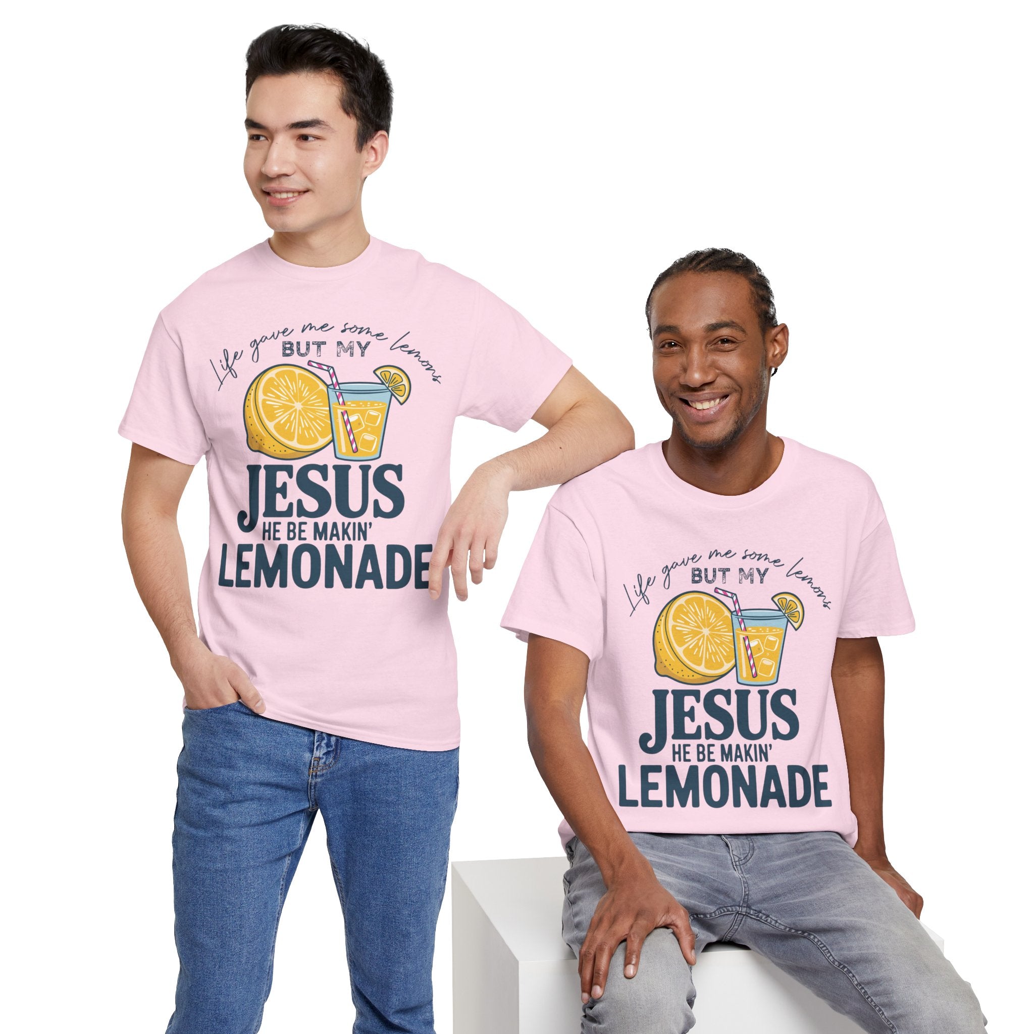 Christian Lemonade T-Shirt — “Life Gave Me Some Lemons but My Jesus He Be Makin’ Lemonade”Unisex Cotton Tee