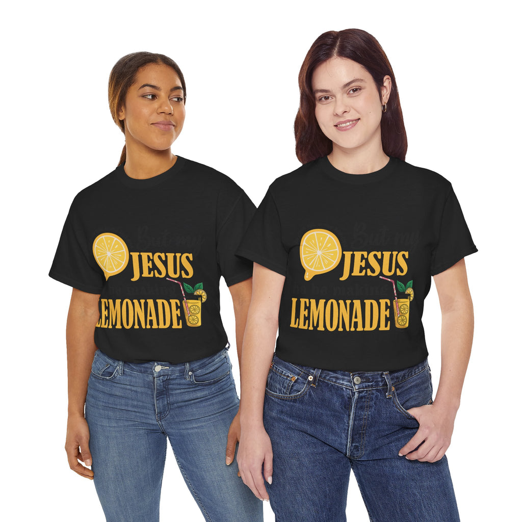 Jesus Lemonade Tee — Lemon Slice & Glass Graphic Christian Unisex Cotton T-Shirt