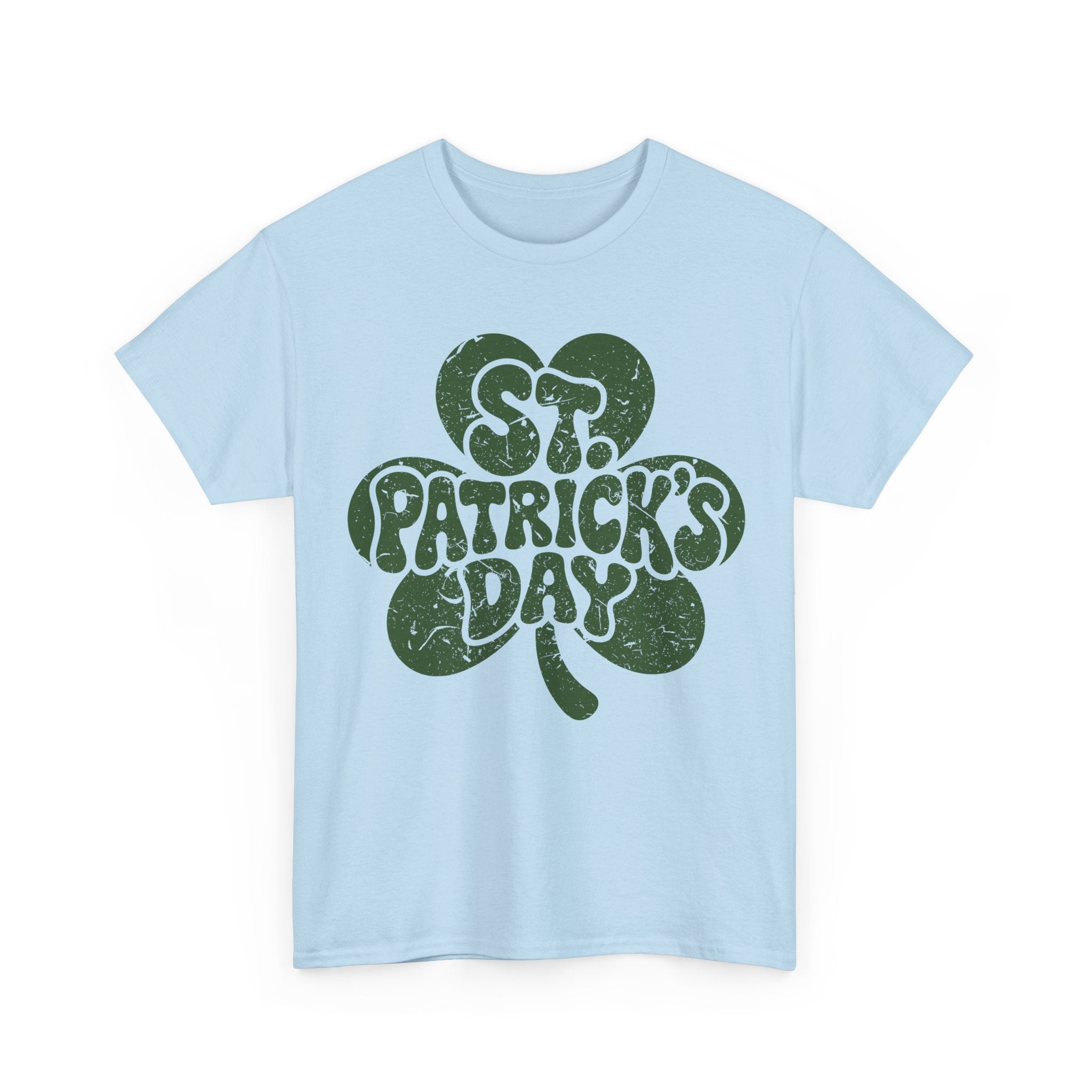 St. Patrick's Day Shamrock Tee — Retro Bubble Lettering Unisex Cotton Tee