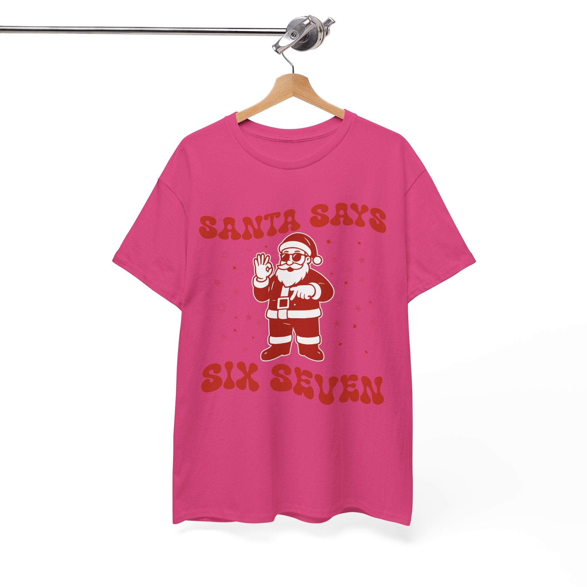 Retro 'Santa Says Six Seven' Christmas Unisex Cotton Tee