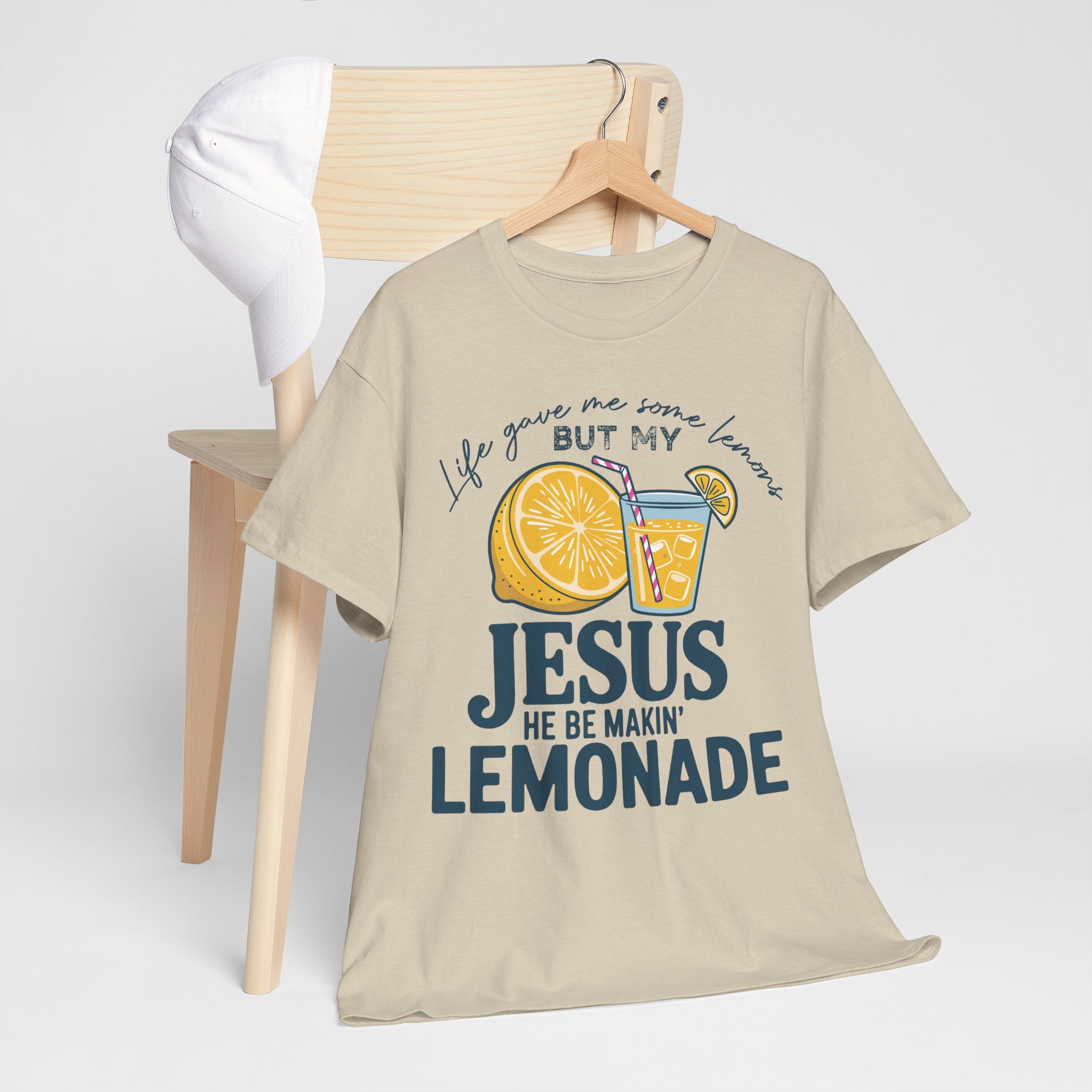 Christian Lemonade T-Shirt — “Life Gave Me Some Lemons but My Jesus He Be Makin’ Lemonade”Unisex Cotton Tee