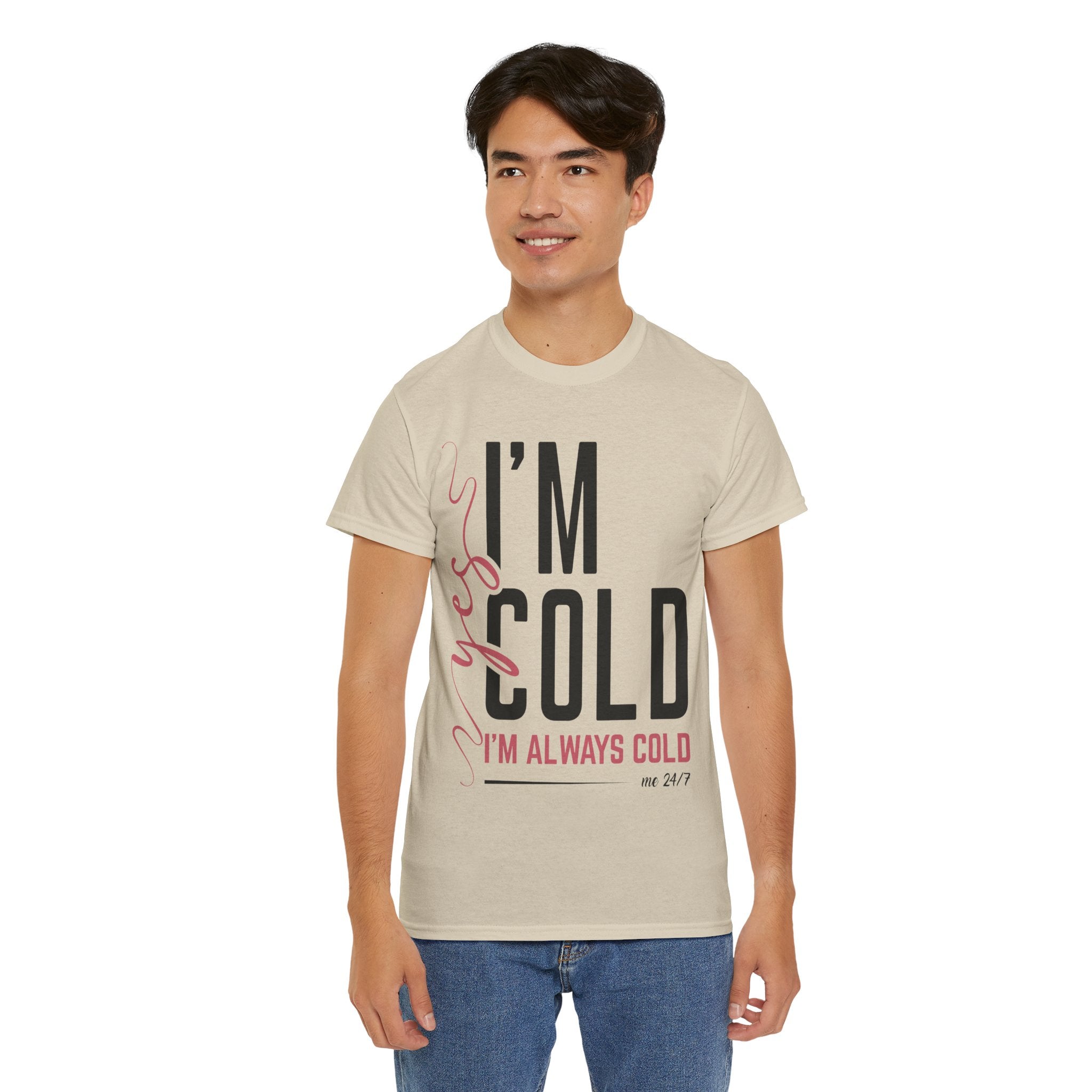 Pink Script Minimalist Unisex Cotton Tee