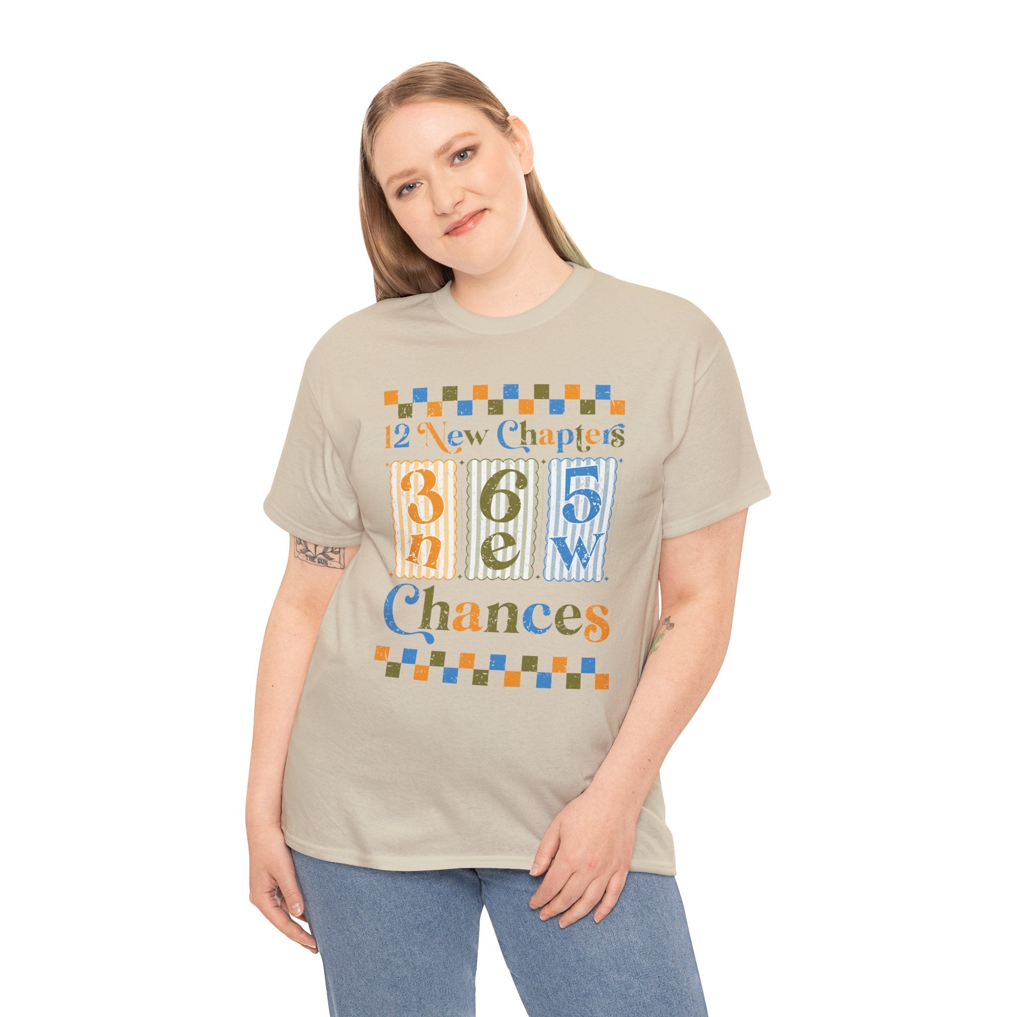 12 New Chapters 365 New Chances Vintage Tee — Fresh Start Inspirational Unisex Cotton Tee