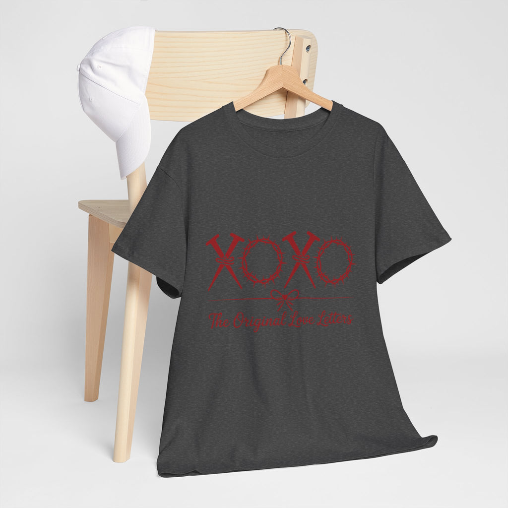 Christian Valentine Tee — “XOXO” Nails & Thorn Crowns, “The Original Love Letters”... Unisex Cotton Tee
