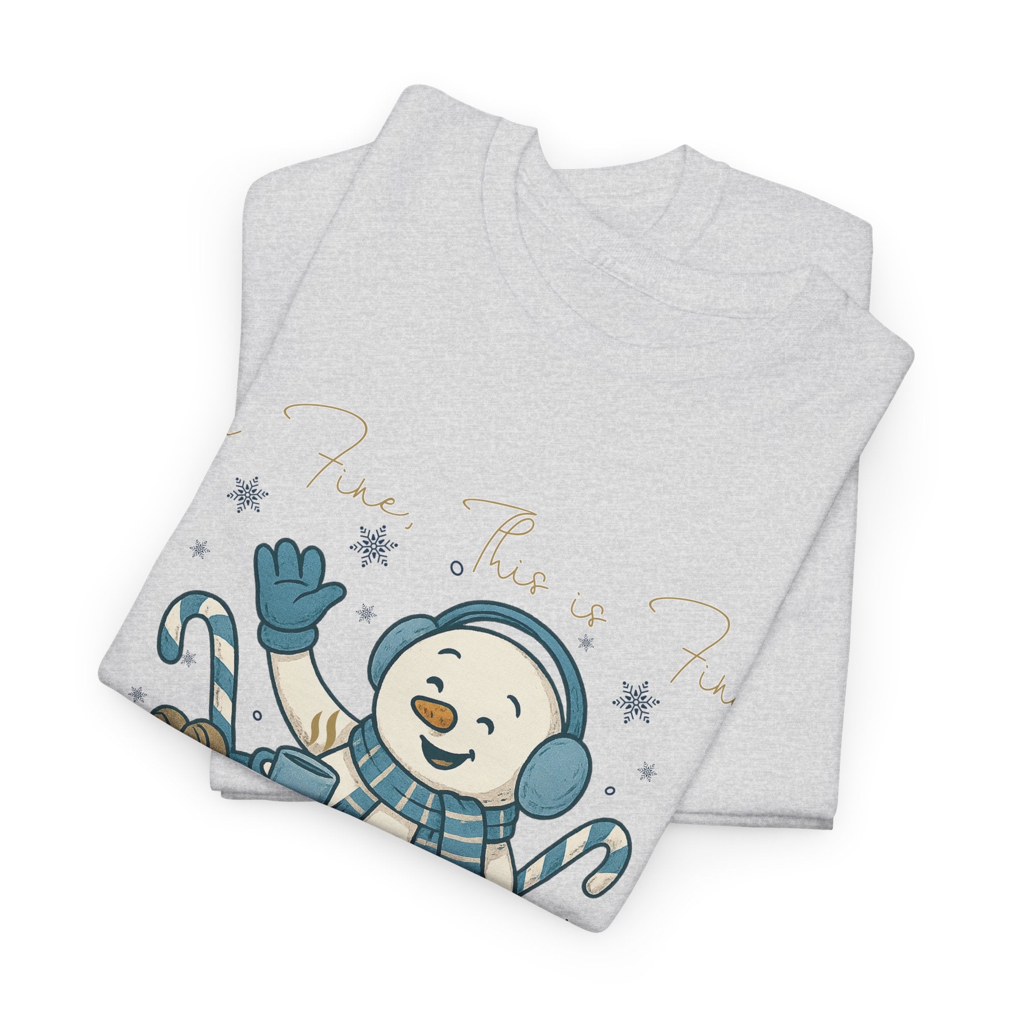 Snowman Hot Cocoa Unisex Cotton Tee