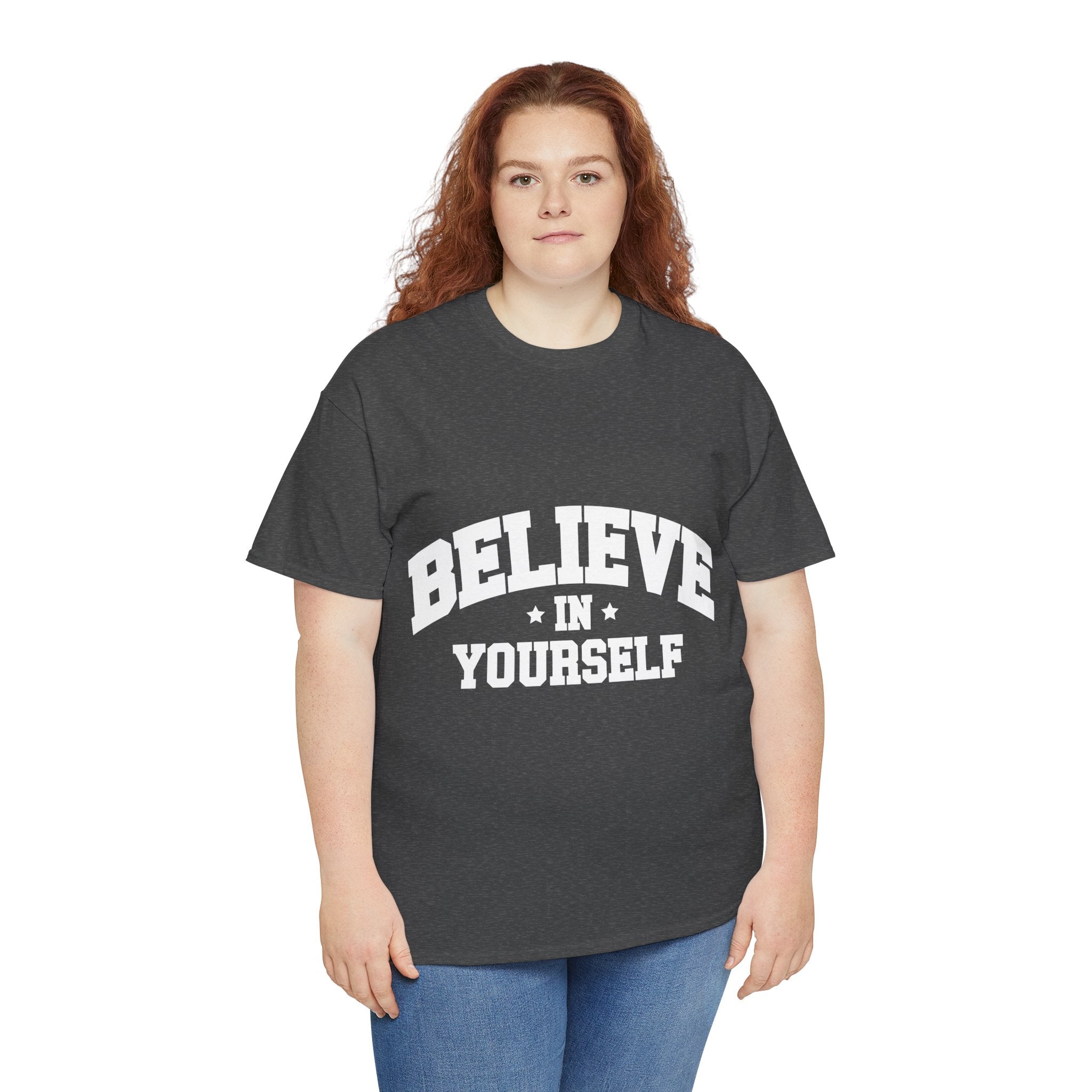 Believe in Yourself Varsity Unisex Cotton Tee