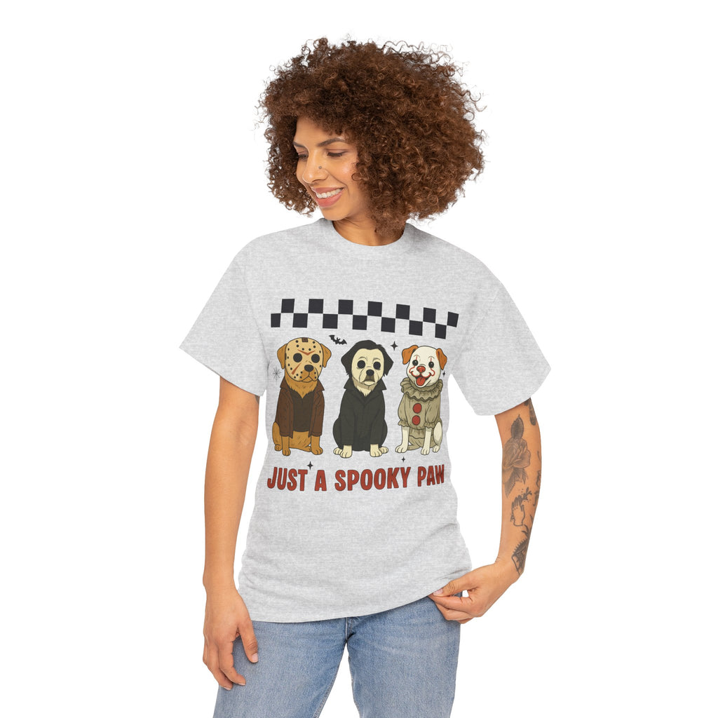 Halloween "Just A Spooky Paw" Unisex Cotton Tee