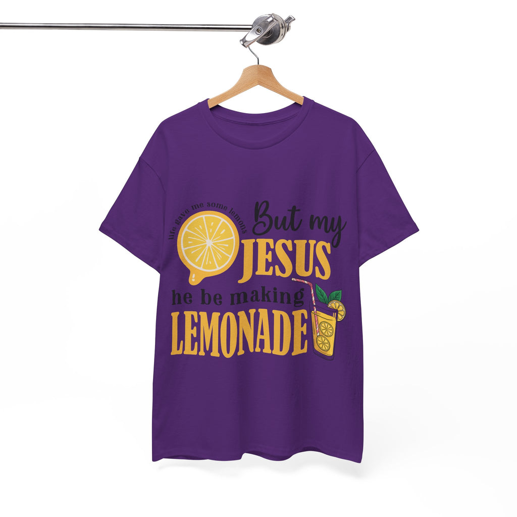 Jesus Lemonade Tee — Lemon Slice & Glass Graphic Christian Unisex Cotton T-Shirt