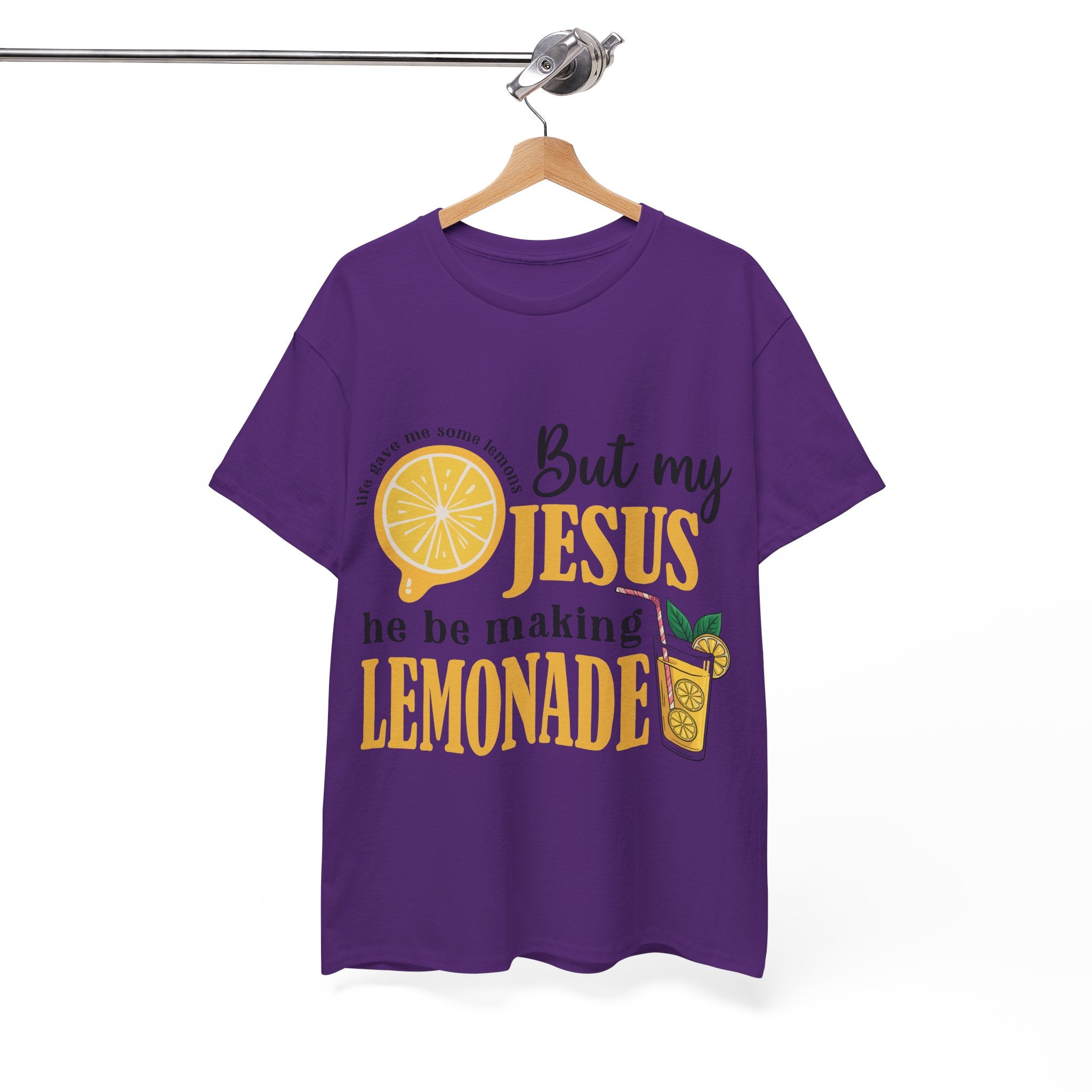 Jesus Lemonade Tee — Lemon Slice & Glass Graphic Christian Unisex Cotton T-Shirt