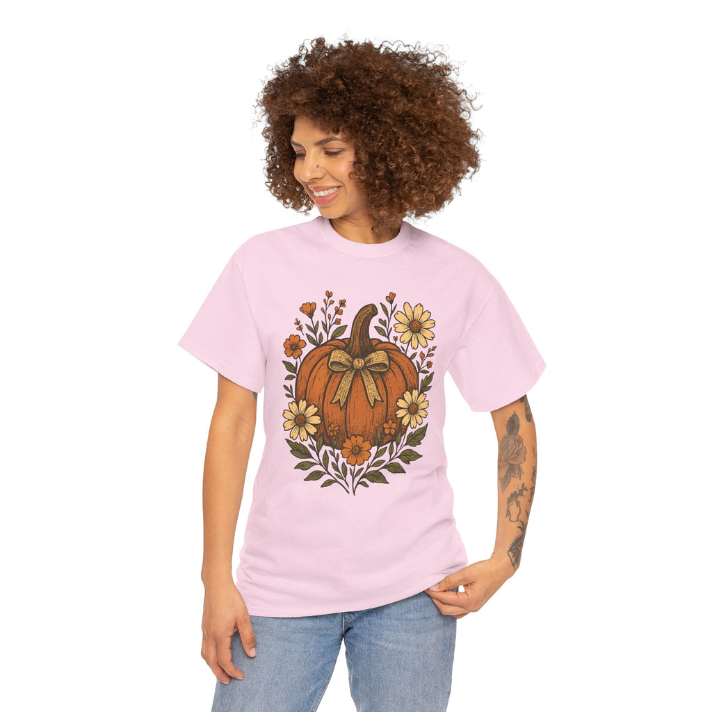 Pumpkin Daisy Unisex Cotton Tee