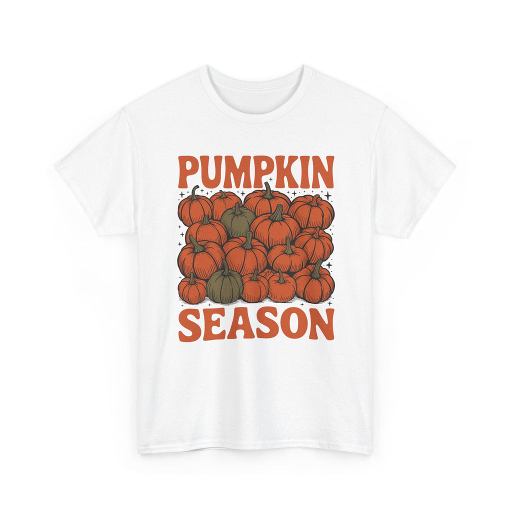 Pumpkin Season Tee — Fall Pumpkin Pile Unisex Cotton Tee
