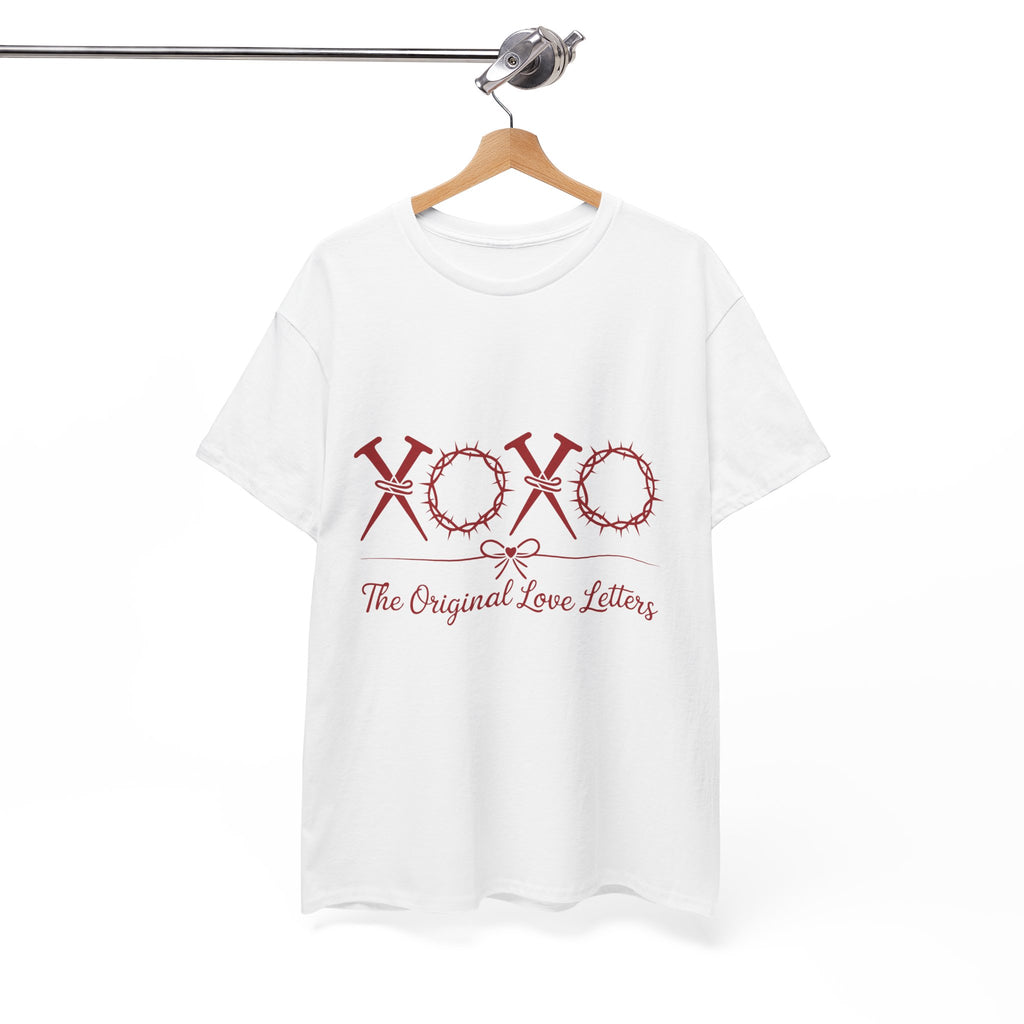 Christian Valentine Tee — “XOXO” Nails & Thorn Crowns, “The Original Love Letters”... Unisex Cotton Tee