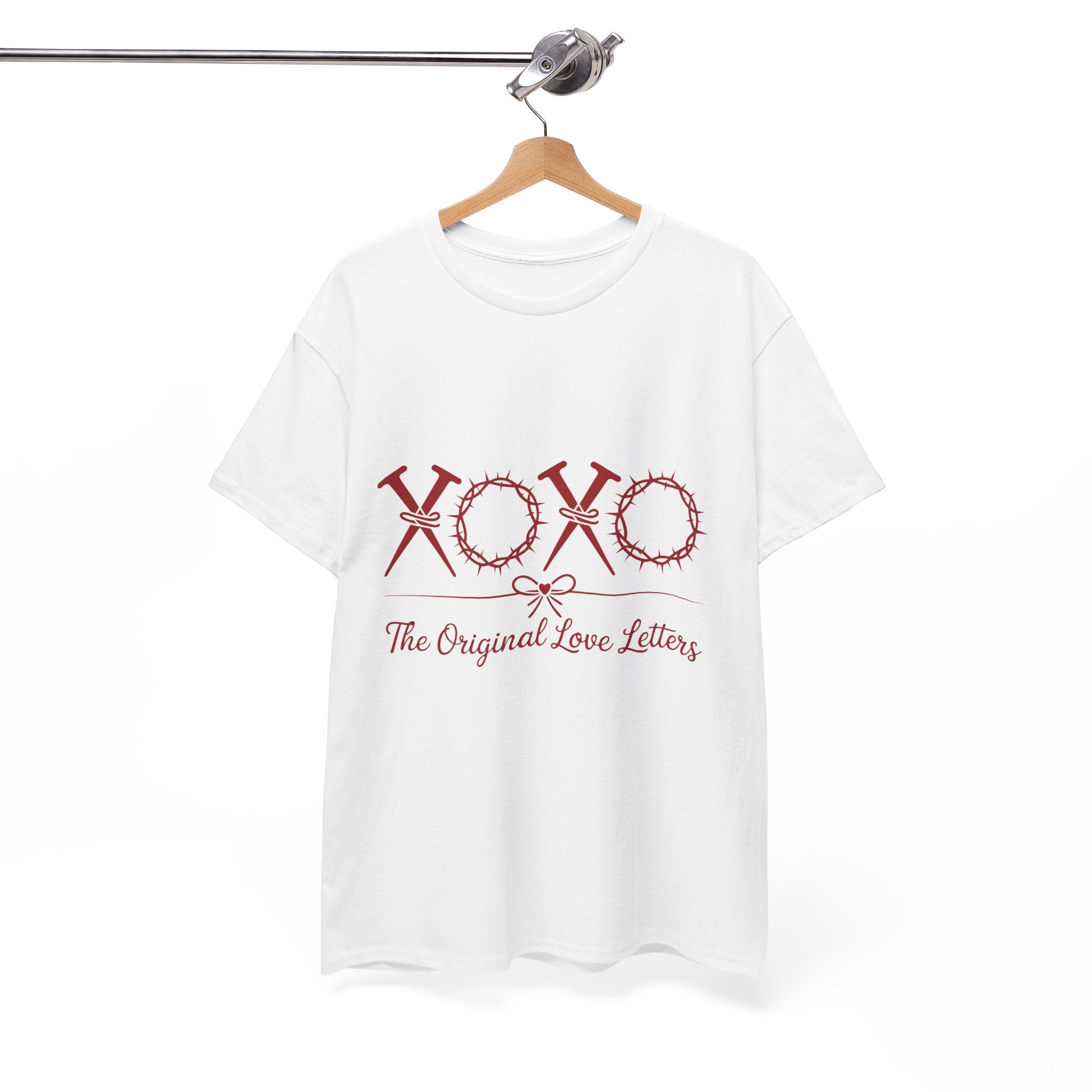 Christian Valentine Tee — “XOXO” Nails & Thorn Crowns, “The Original Love Letters”... Unisex Cotton Tee