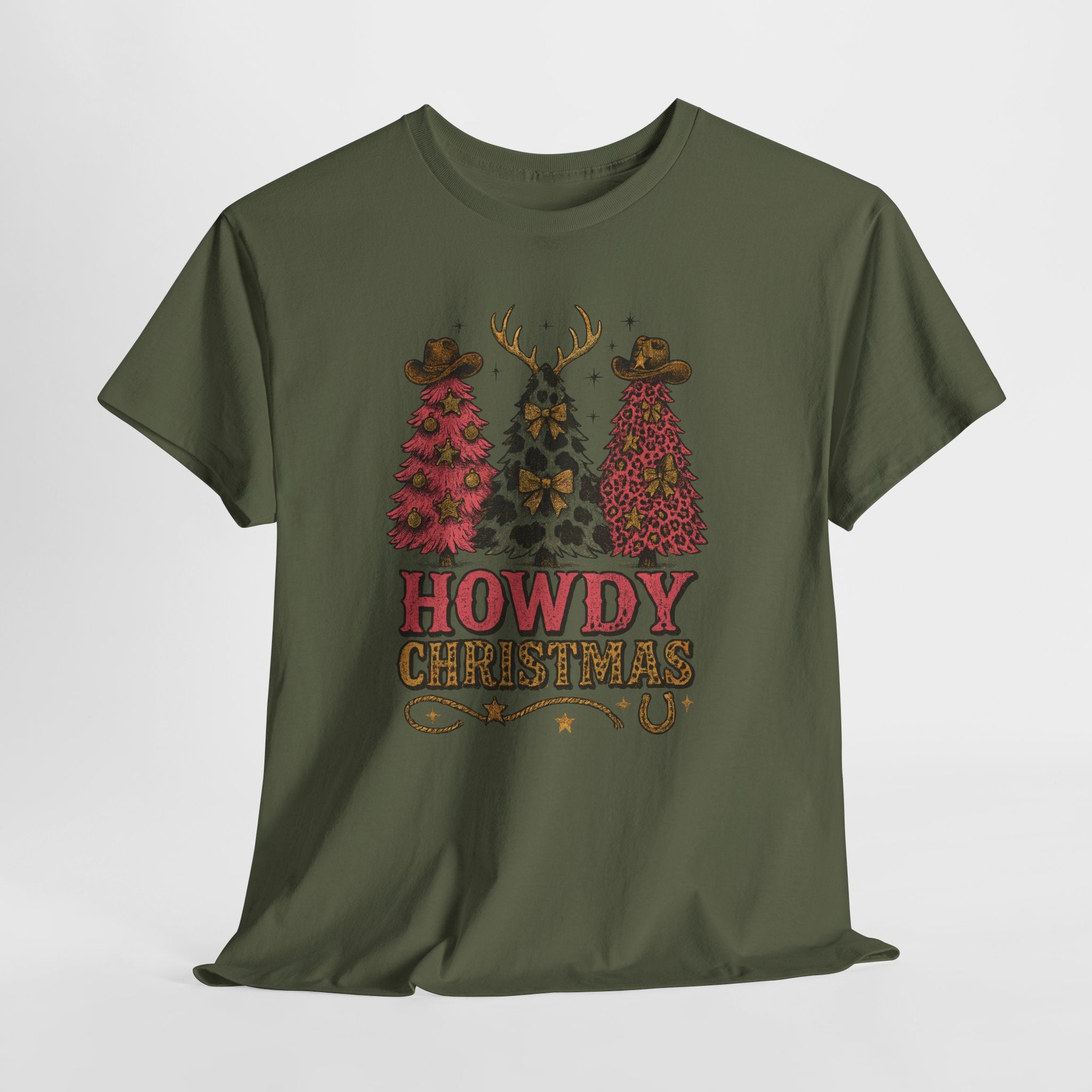 Western Christmas Unisex Cotton Tee