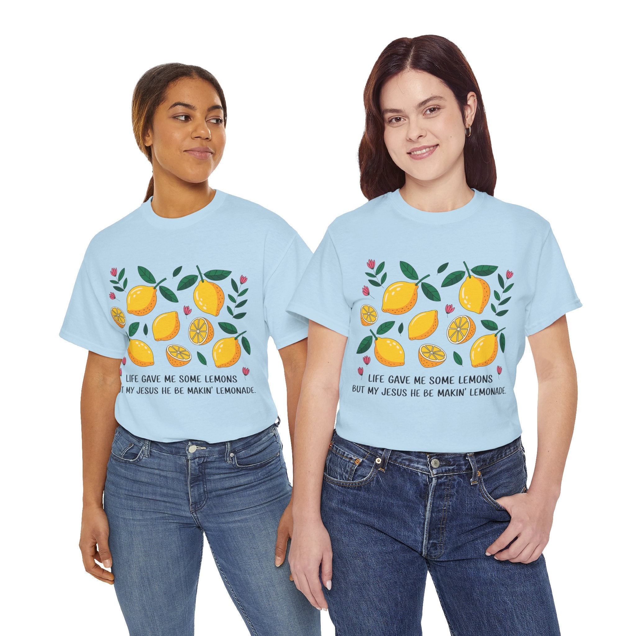 Christian Lemonade Tee — "Life gave me some lemons but my Jesus he be makin’ lemonade"Unisex Cotton Tee