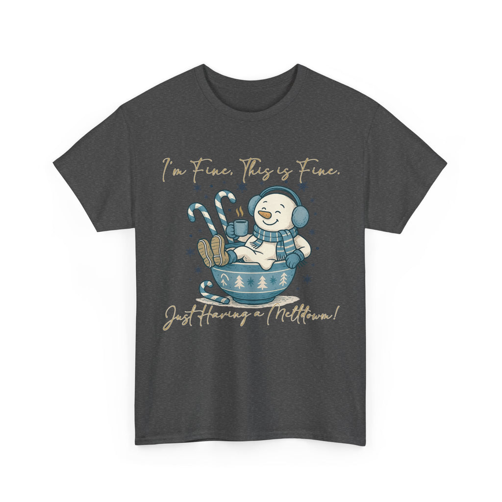 Snowman Hot Cocoa Unisex Cotton Tee